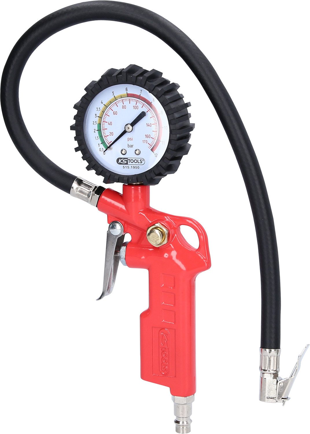 KS Tools Reifenfüllmessgerät Druckluft-Reifenfüllmesser, 0-12bar (515.1950)
