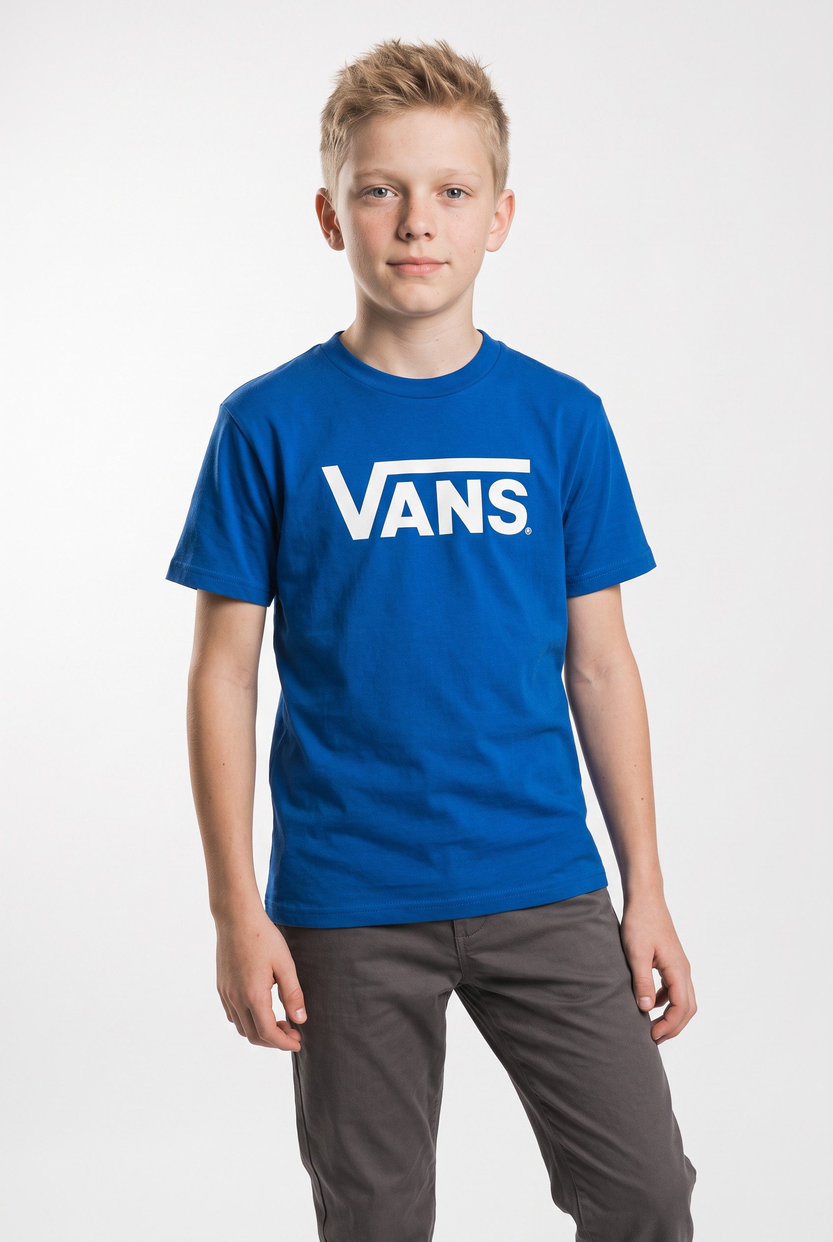 Vans T-Shirt Stretch Logo SS für Kinder, mit Logodruck, Kurzarmdesign, aus Baumwolle