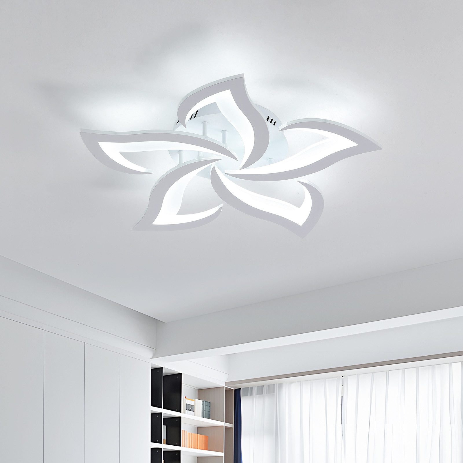 Goeco LED Deckenleuchte LED-Blütenblattleuchte, 60W, 4500LM, günstig online kaufen