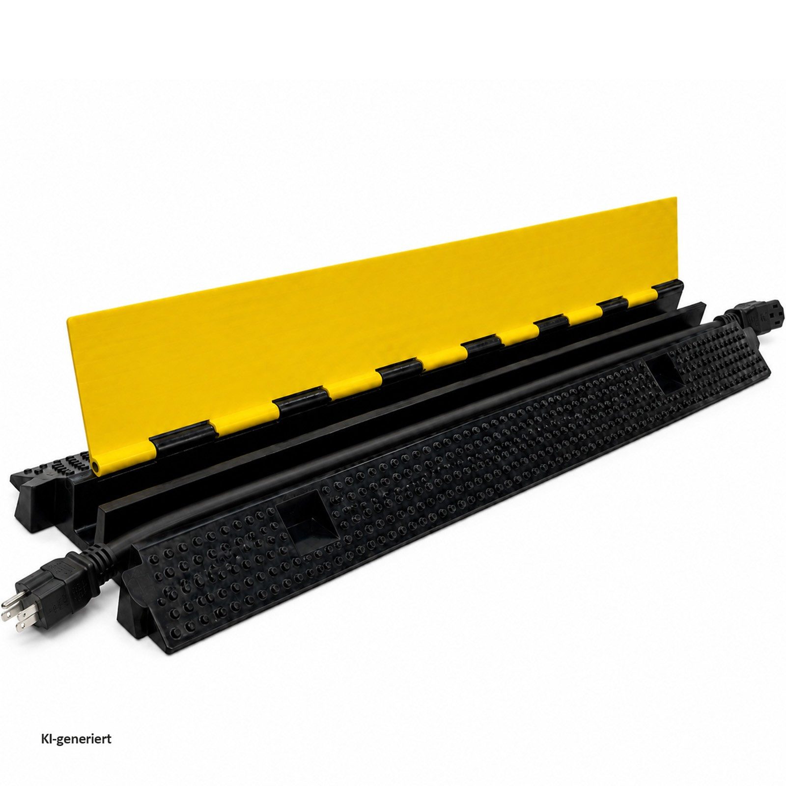 HTI-Living Garage Kabelschutzbrücke Gelb Schwarz 96 cm mit 2 Kabelkanälen Überfahrschutz (1 Stück) – Bild 4 von 4