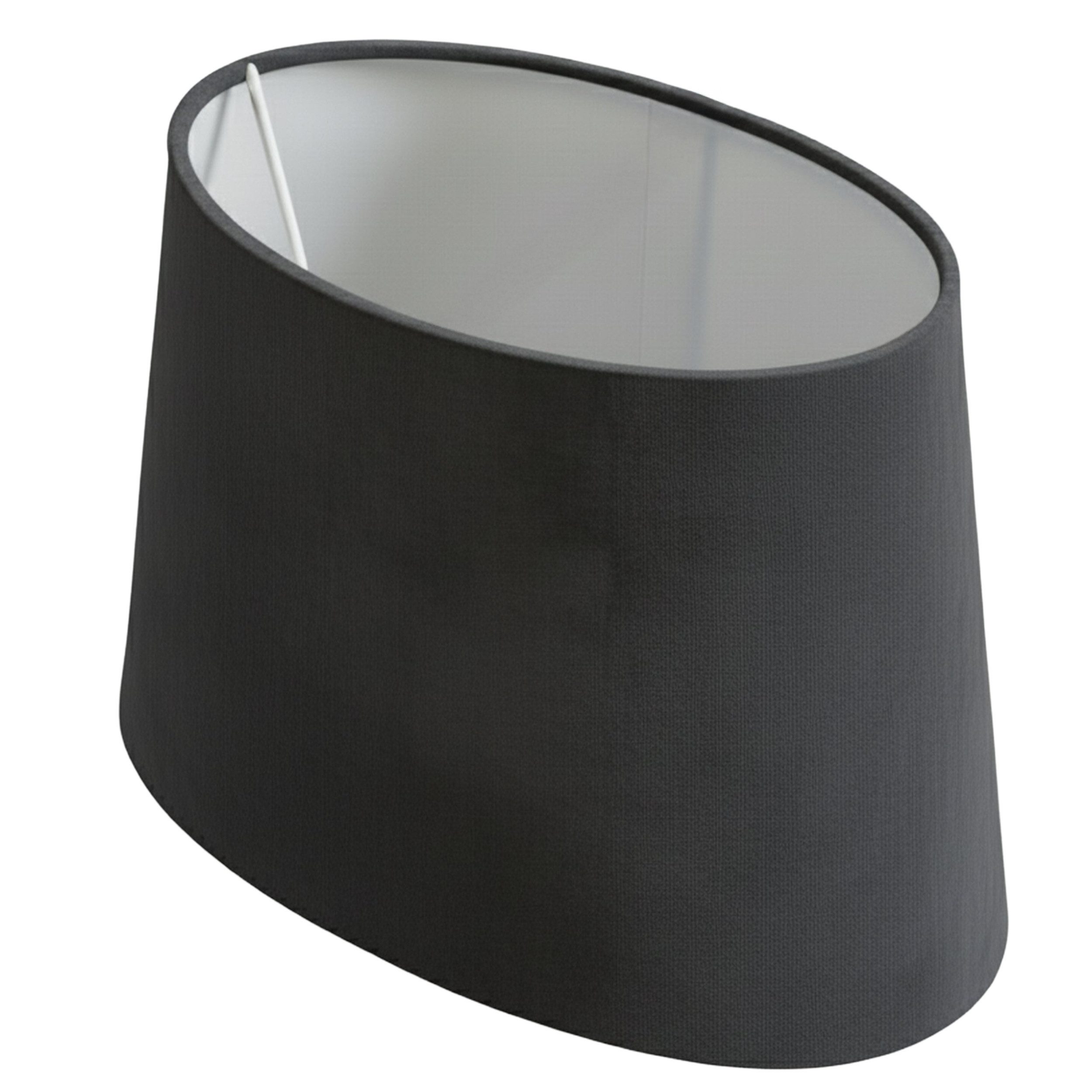 B&S Lampenschirm Lampenschirm oval Velvet grau B:31,5x20/T:23,5x15/H:19,5cm günstig online kaufen