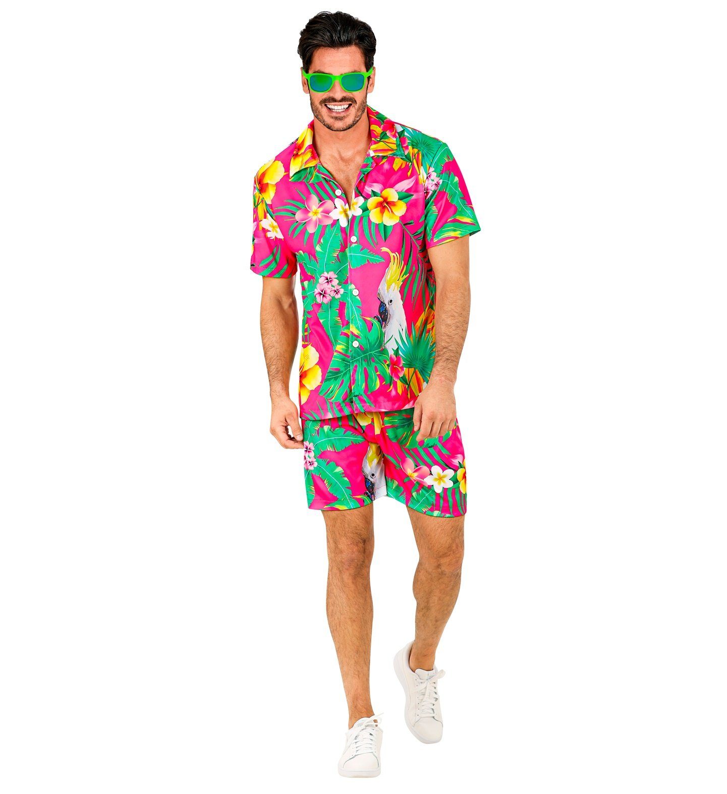 Widmann S.r.l. Kostüm Hawaii Kostüm 'Summer Party' für Herren, Pink - H