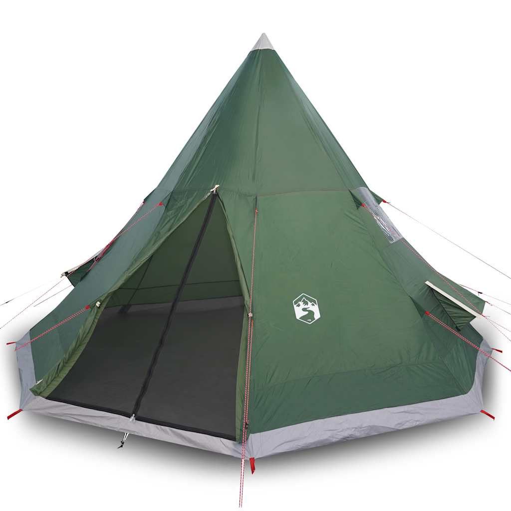 Tipi-Zelt Tipi-Campingzelt 4 Personen Grün Wasserdicht