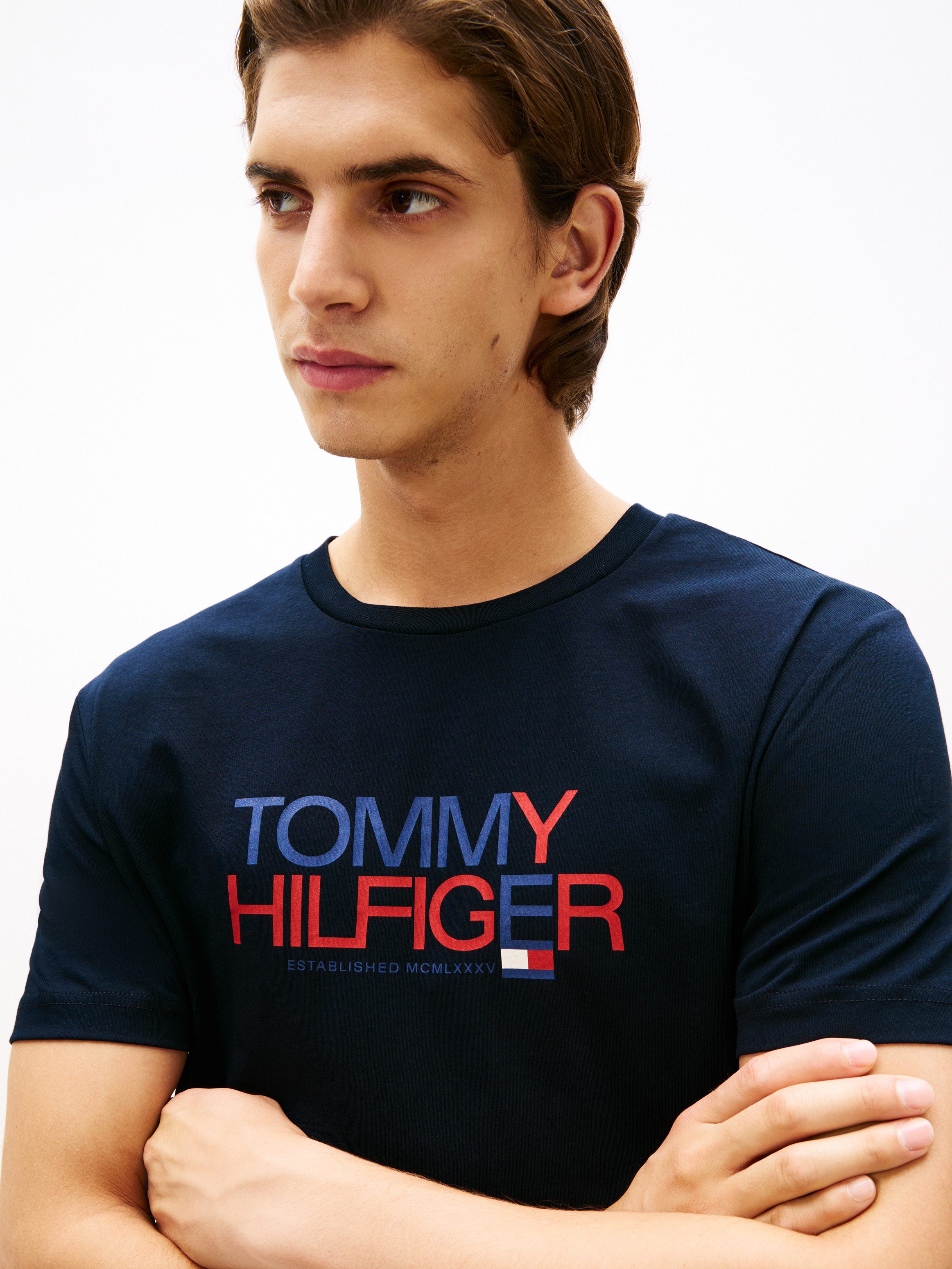 Tommy Hilfiger T-Shirt BRAND LOVE BIG TEXT Regular fit mit Rundhalsausschni günstig online kaufen