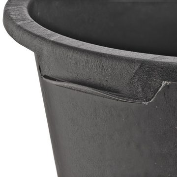 BURI Mörtelkübel 3x Mörtelkübel rund 40 Liter schwarz Baueimer Made in Germany mit Henk, (3-tlg)