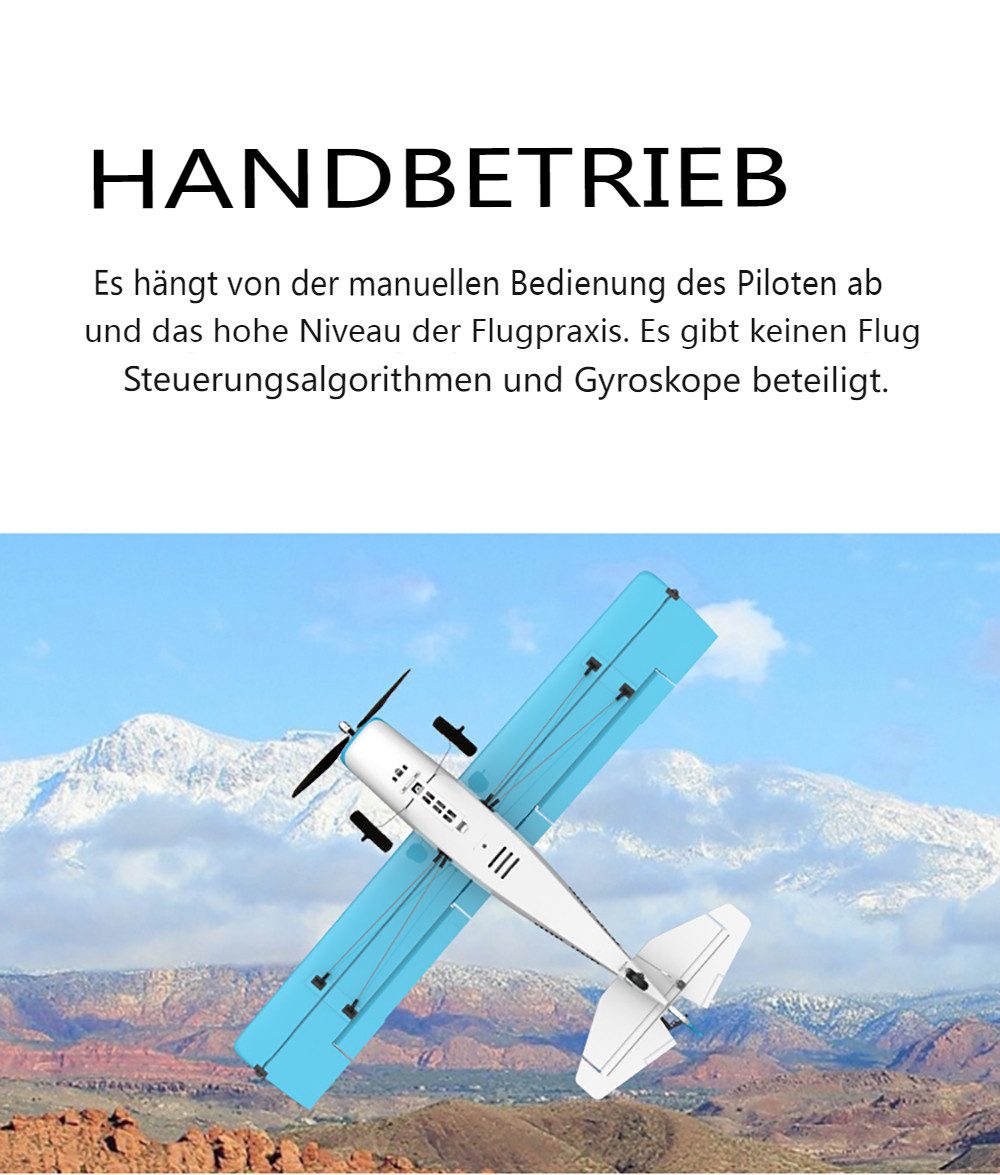 Insma RC-Flugzeug, 2,4 GHz 4-Kanäle mit 6-Achsen-Gyro 3D/6G EPP Segelflugzeug RTF