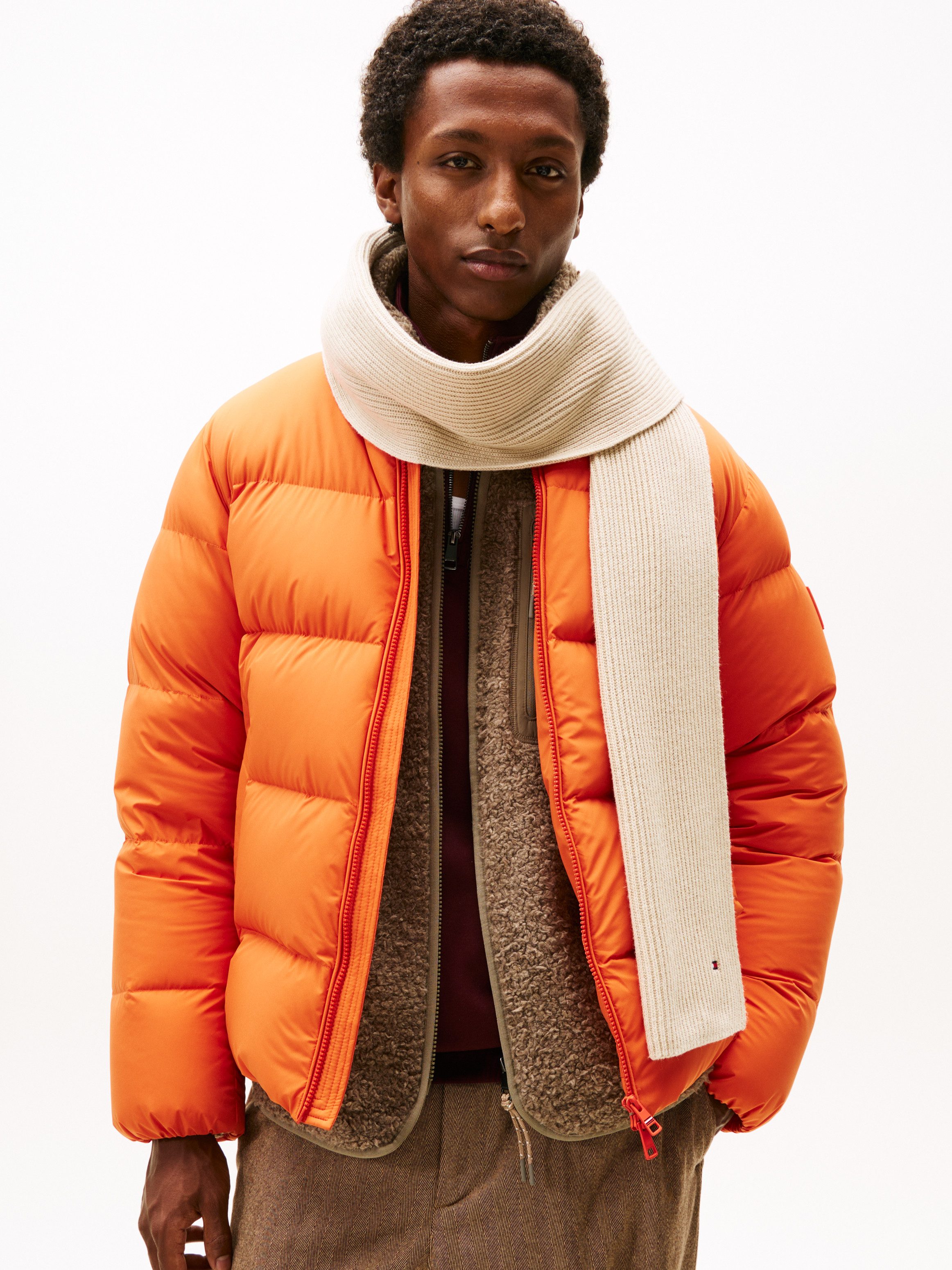 Tommy Hilfiger Strickschal TH FLAG PIMA COTTON CASH SCARF, mit Logostickere günstig online kaufen