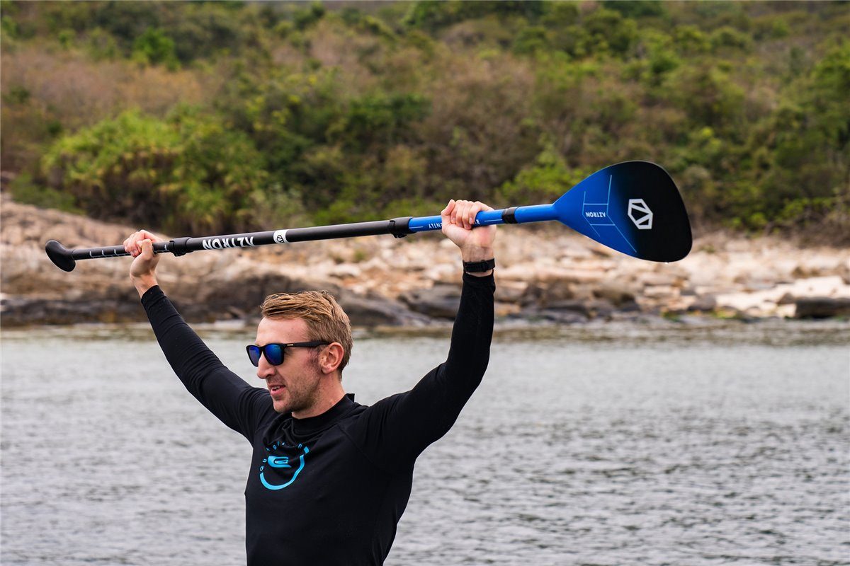 AZTRON POWER CARBON 70 SUP Paddel Stand up Paddle 3-teilig super SUP-Paddel