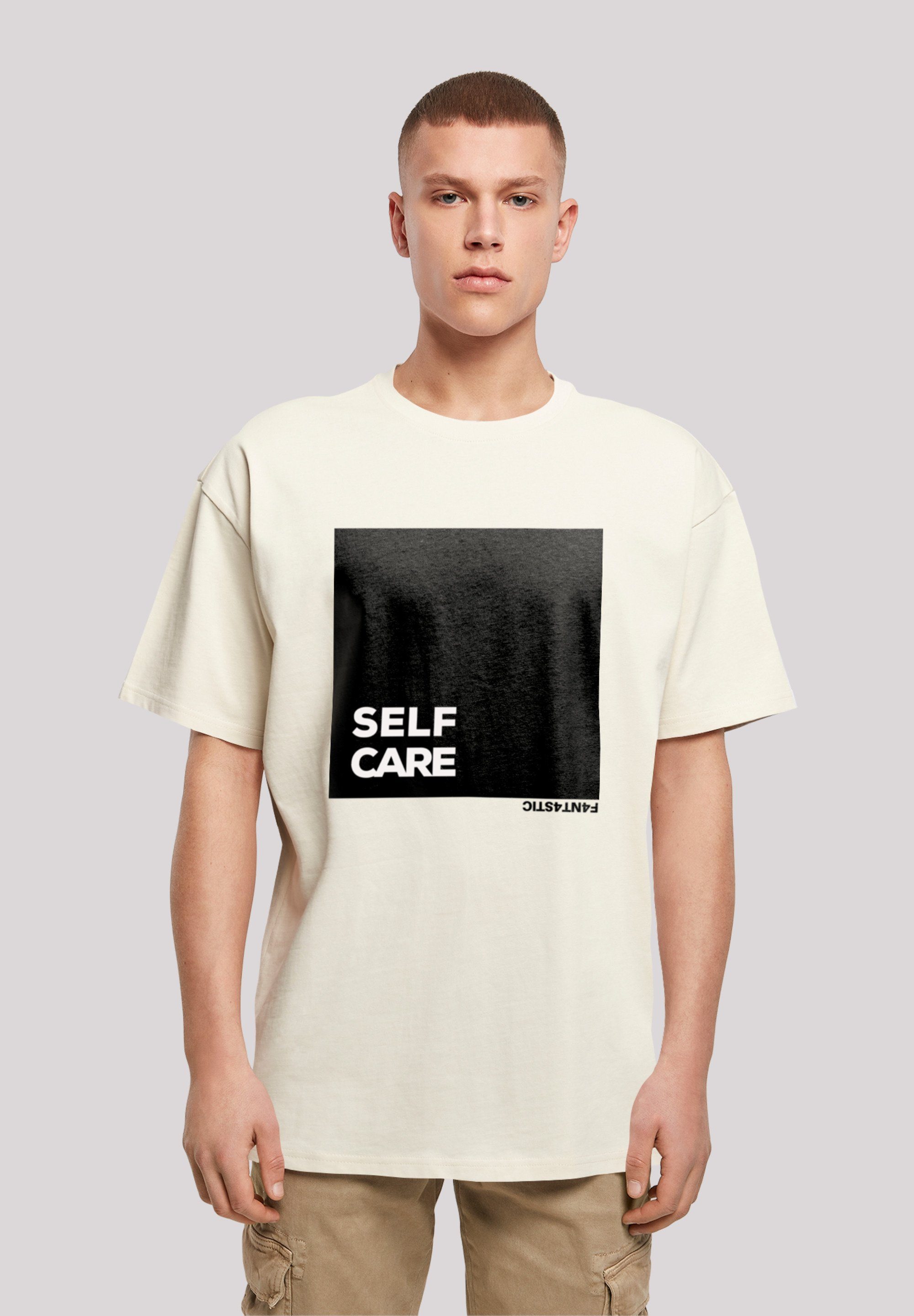 F4NT4STIC T-Shirt SELF CARE OVERSIZE TEE Print sand