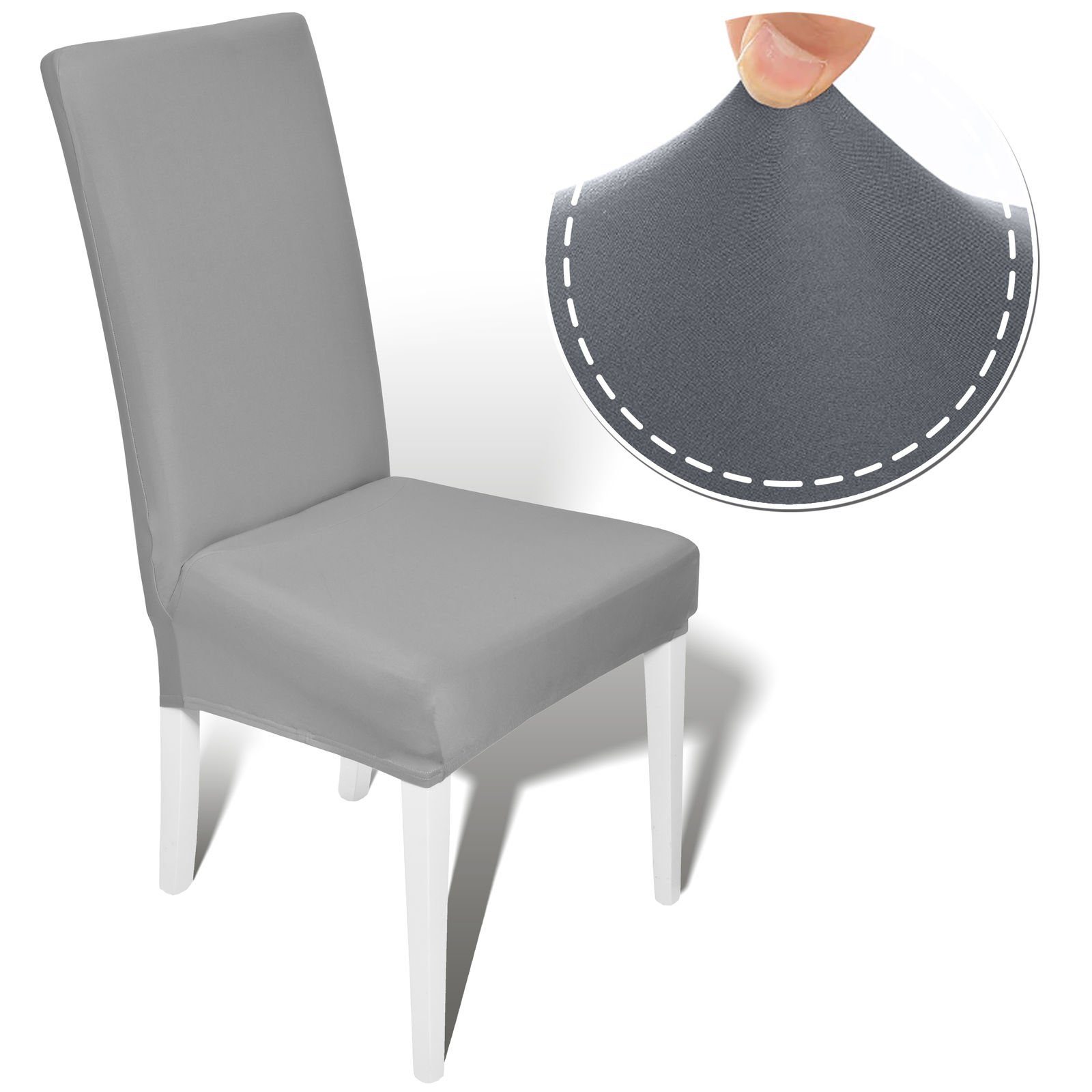 Stuhlhusse Stretch Stuhlüberzug Stuhlbezug Stretchhusse Husse elastisch,  Melody, Einfach zu reinigen, Bügelfrei, Robust, Dekorativ, Elastisches  Material, Einfach zu installieren, Verzaubert Ihre Stühle
