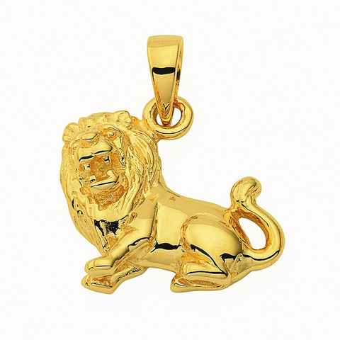 Adelia´s Kette mit Anhänger 585 Gold Sternzeichen Anhänger Löwe, Schmuckset - Set mit Halskette