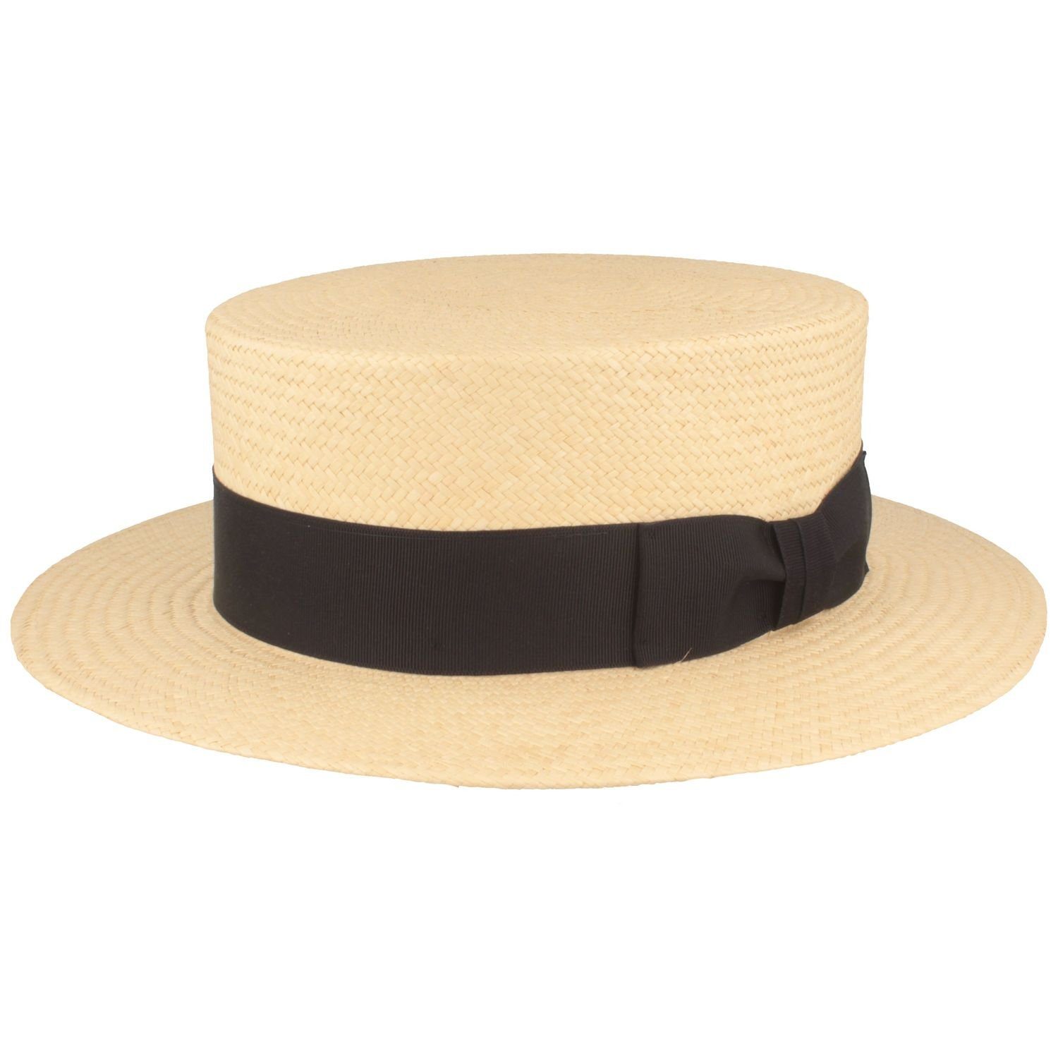 Mayser Strohhut Panama Hut Boater Gondolo aus Panama-Stroh Cuenca-Stil