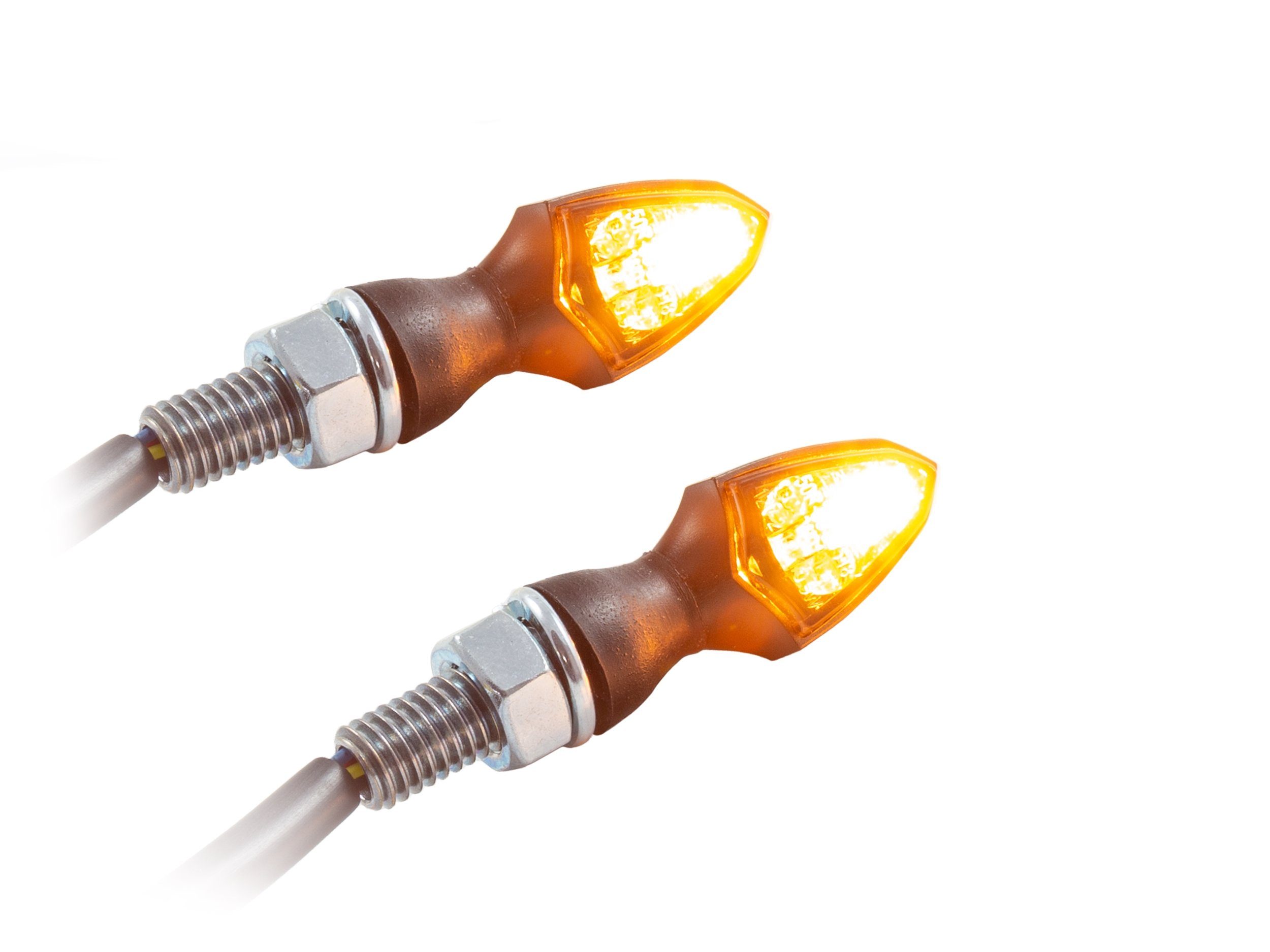 ZIEGER Blinker Motorrad SMD-Blinker Shield mit Rück- und Bremsbeleuchtung getönt M8 E