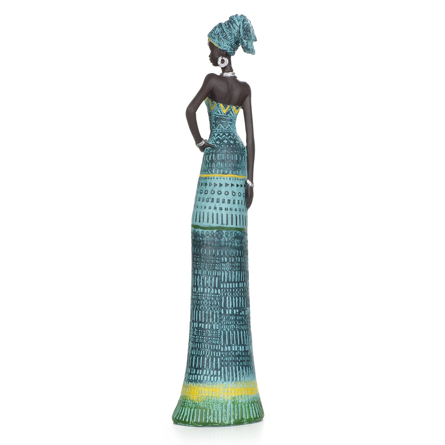 Figuren Afrikanische Frauen Dekoration blau, aus Kunstfigur Moritz Dekoelement Dekofigur Polyresin Dekofigur kulturell