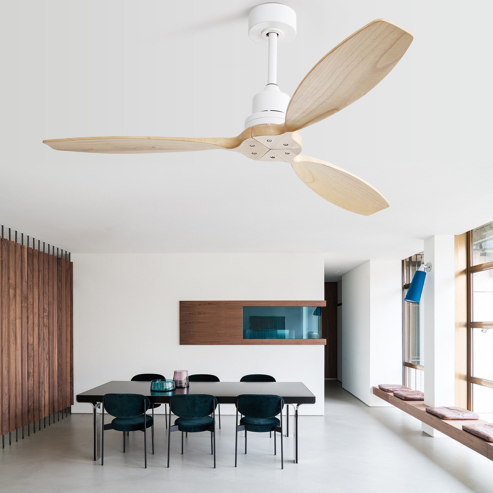 BlingBin Deckenventilator Holz Ventilator mit Beleuchtung günstig online kaufen
