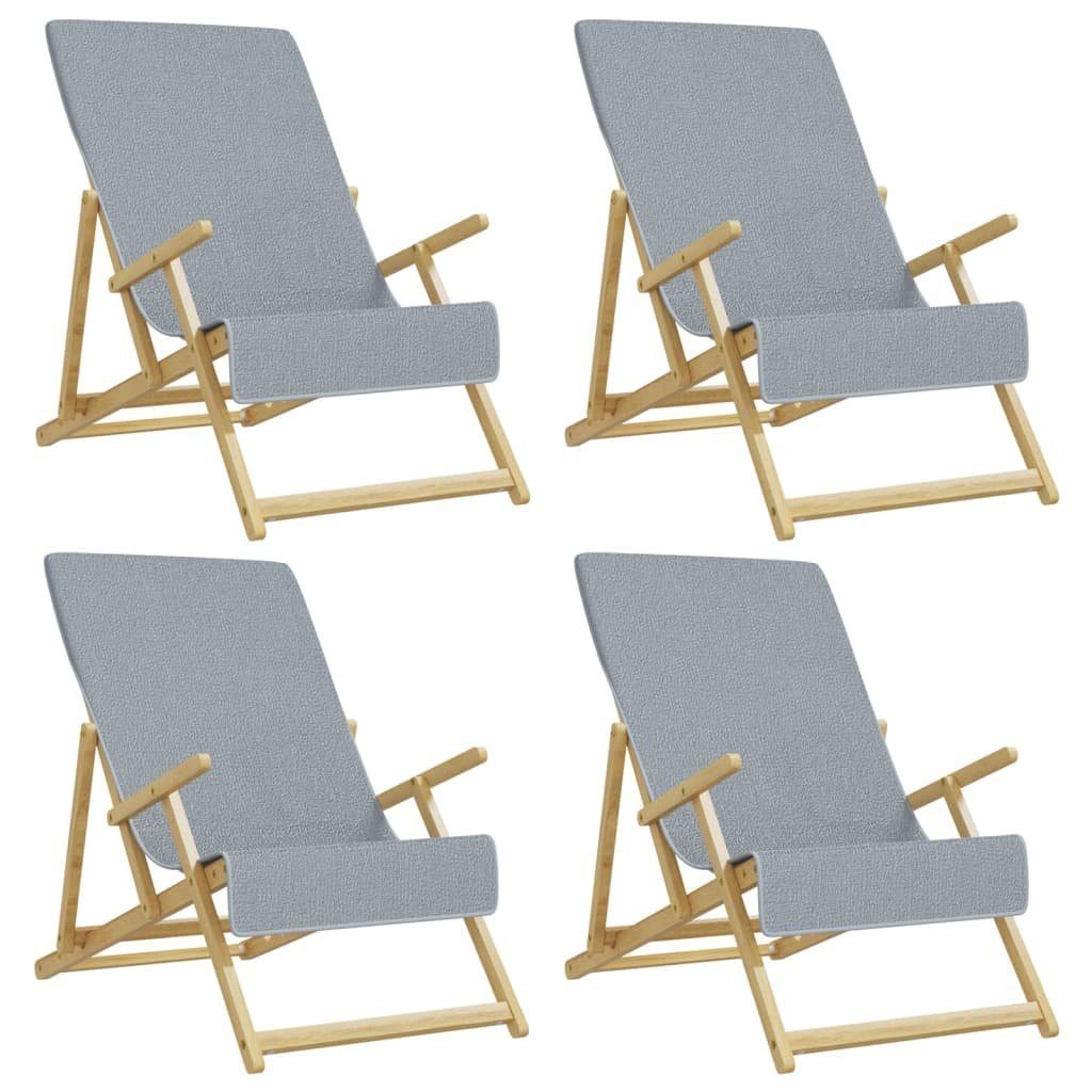 vidaXL Strandtücher Strandtücher 4 Stk. Grau 60x135 cm Stoff 400 GSM, (4-St)