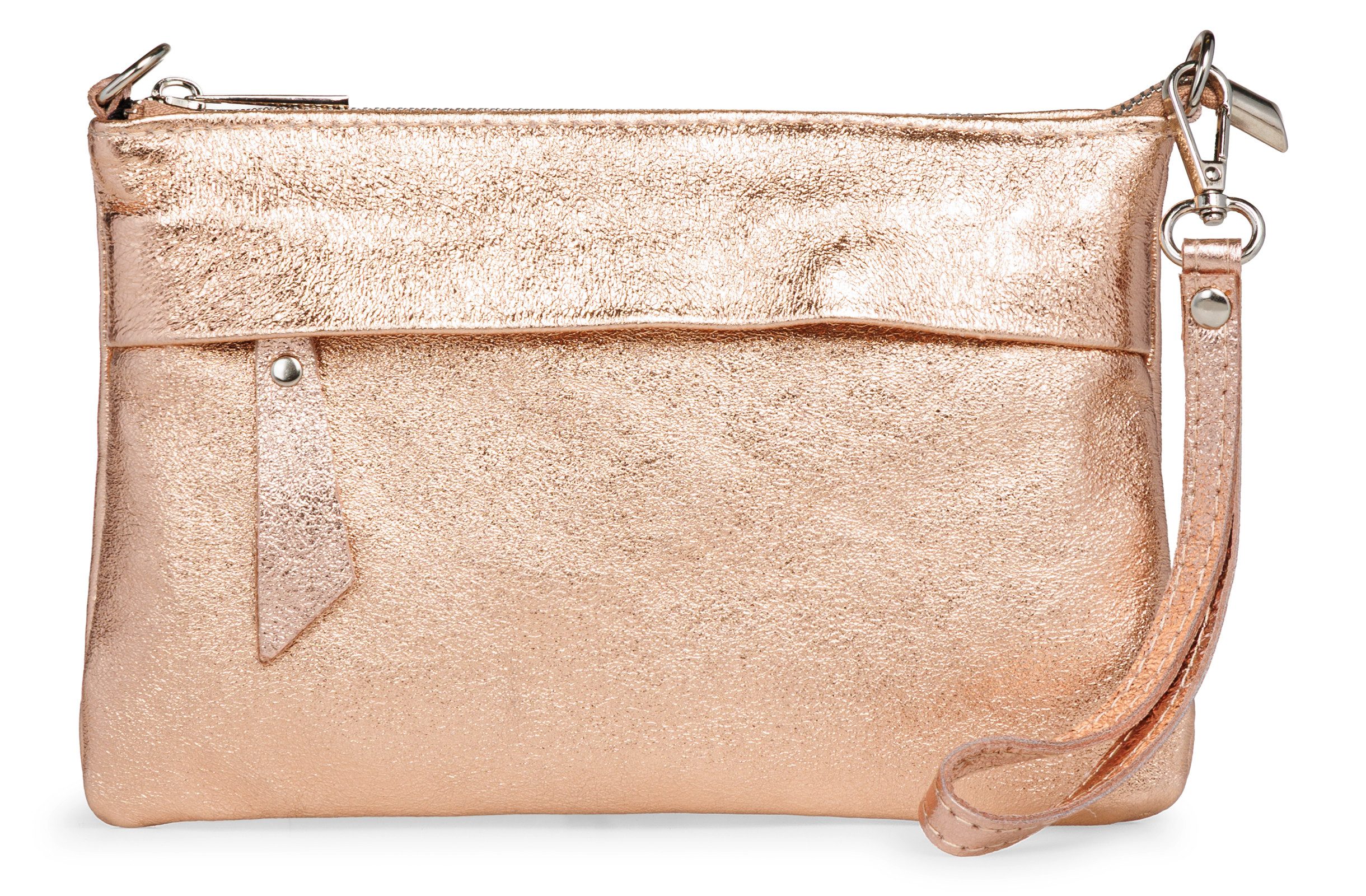 Caspar Clutch Elegante Echtleder Clutch Damen Tasche - CLASSIC LINE - Modell No.845, leicht, elegant & unempfindlich - 100% Echtleder - Handmade in Italy