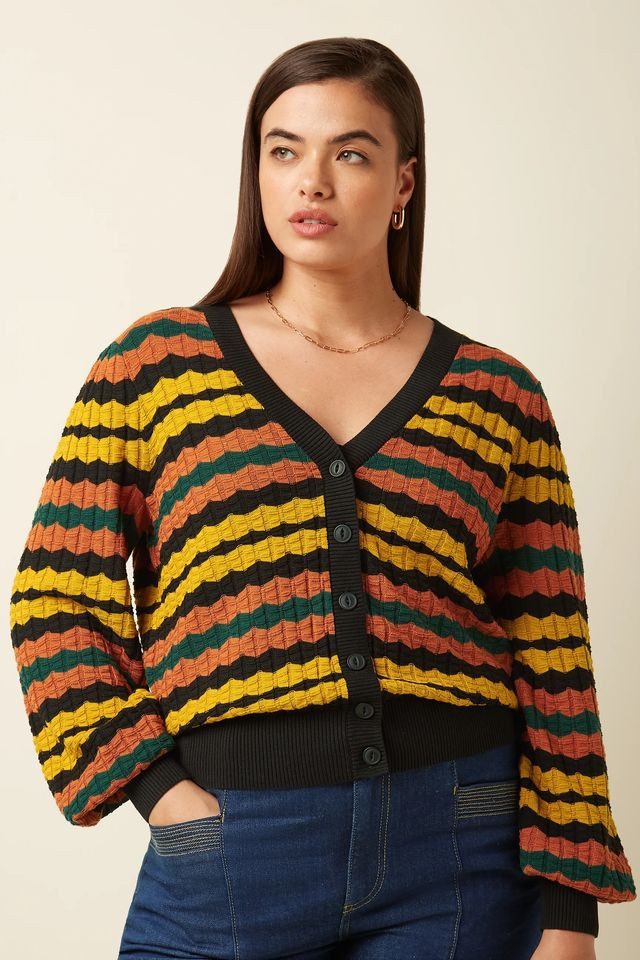 King Louie Cardigan - Farbige Damen-Strickjacke Cardi günstig online kaufen