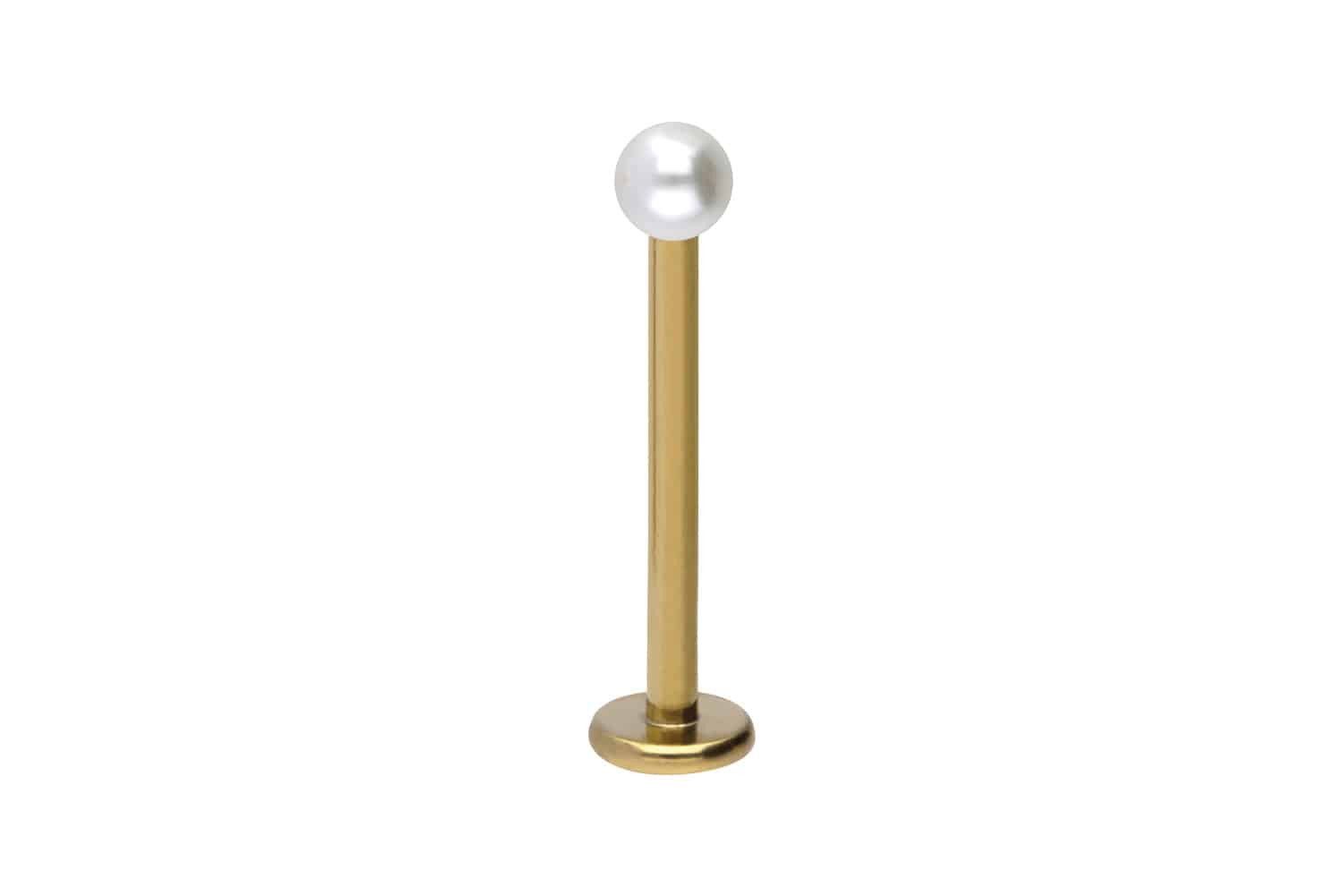 Piercing-Set Chirurgenstahl Labret SYNTHETISCHE PERLE