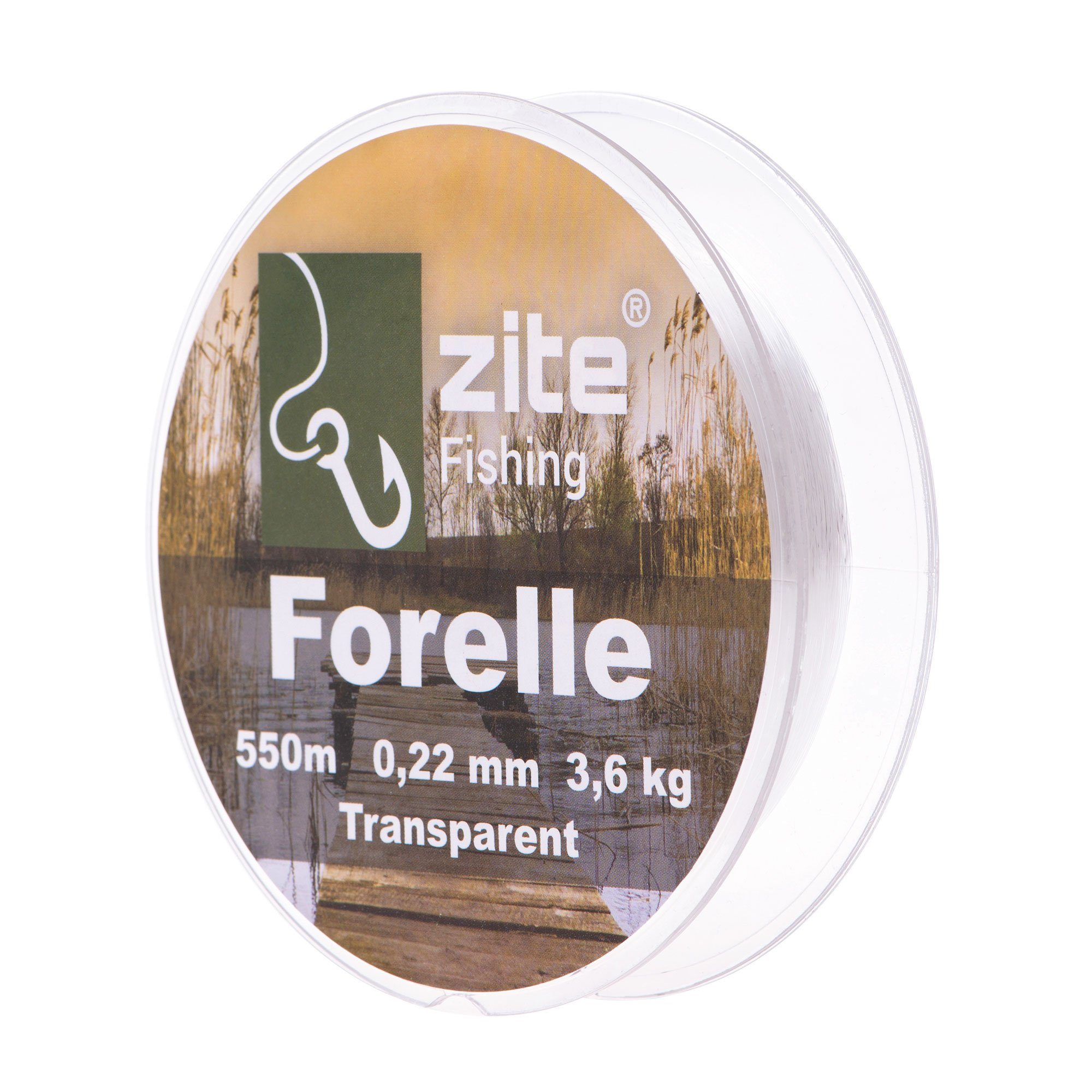 Zite Angelschnur 0,22 mm 550 m - Transparente Forellenschnur Ansitz & Spinnfischen