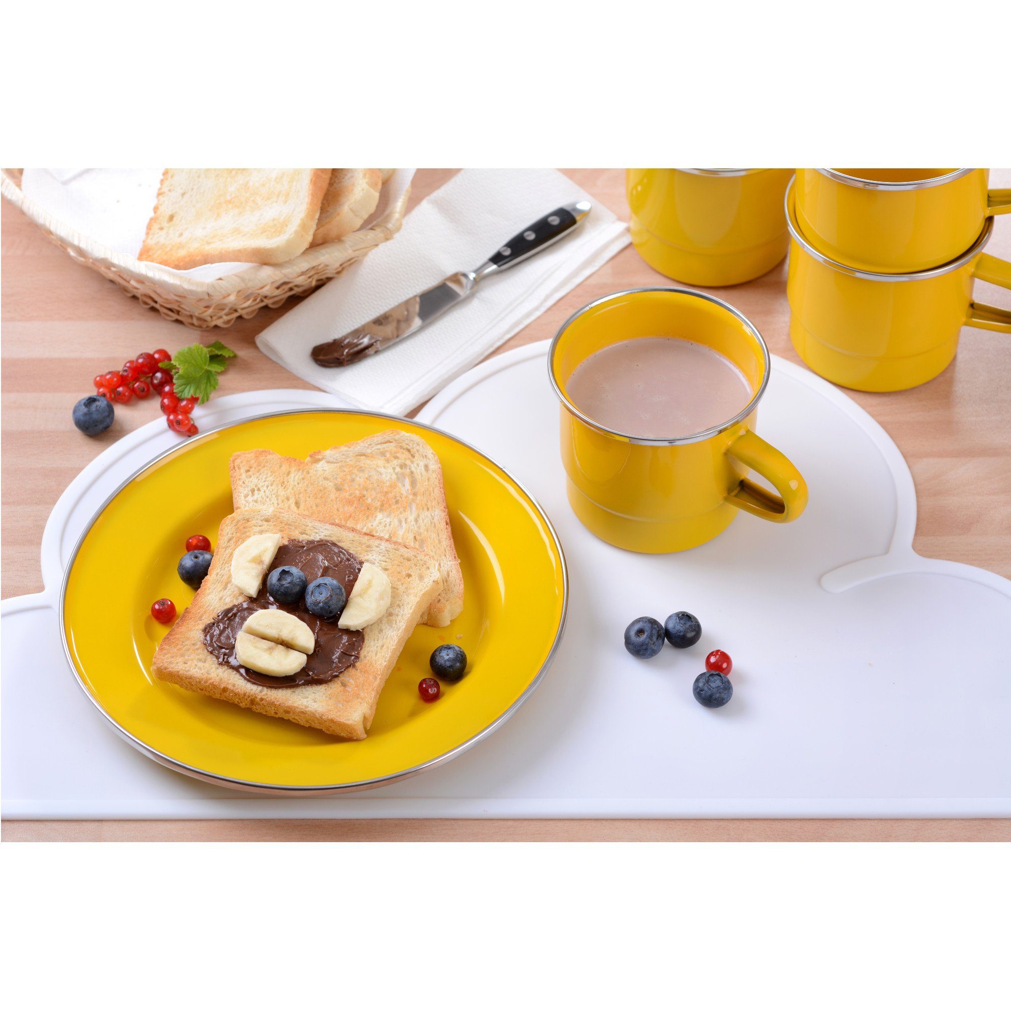 GRÄWE Geschirr-Set GRÄWE Stapelbecher emailliert 8 cm, Stahlblech