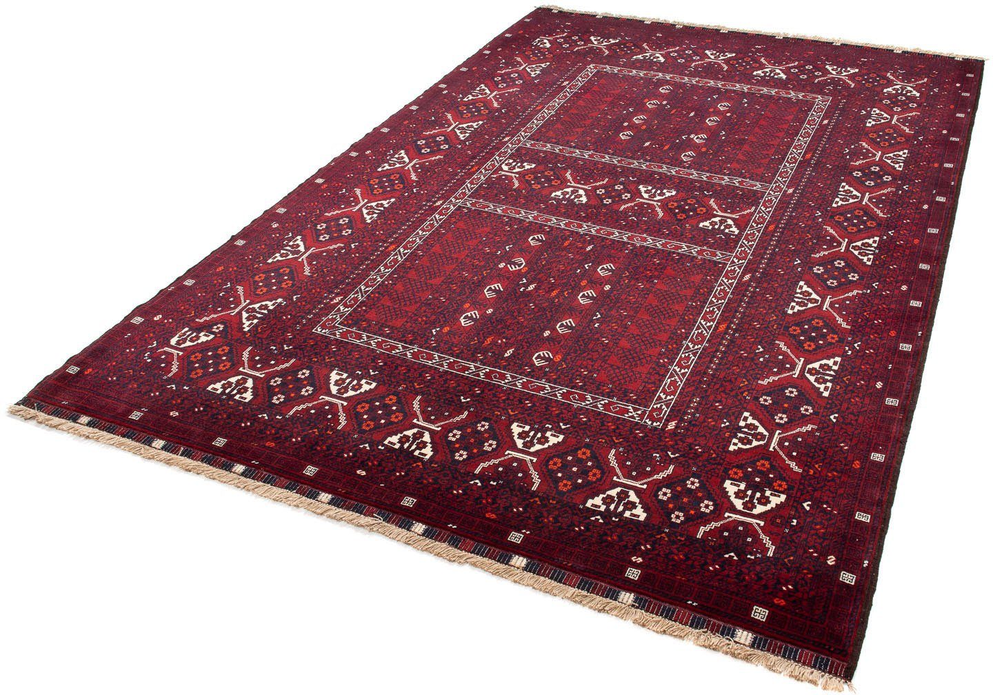 Orientteppich Turkaman - 243 x 164 cm - dunkelrot, morgenland, rechteckig, Höhe: 6 mm, Wohnzimmer, Handgeknüpft, Einzelstück mit Zertifikat