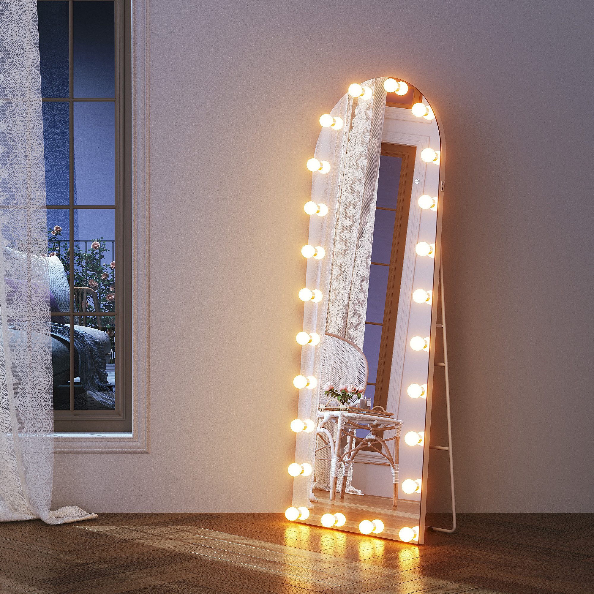 SONNI Wandspiegel Ganzkörperspiegel mit LED Beleuchtung,BxH:600x1600mm, günstig online kaufen