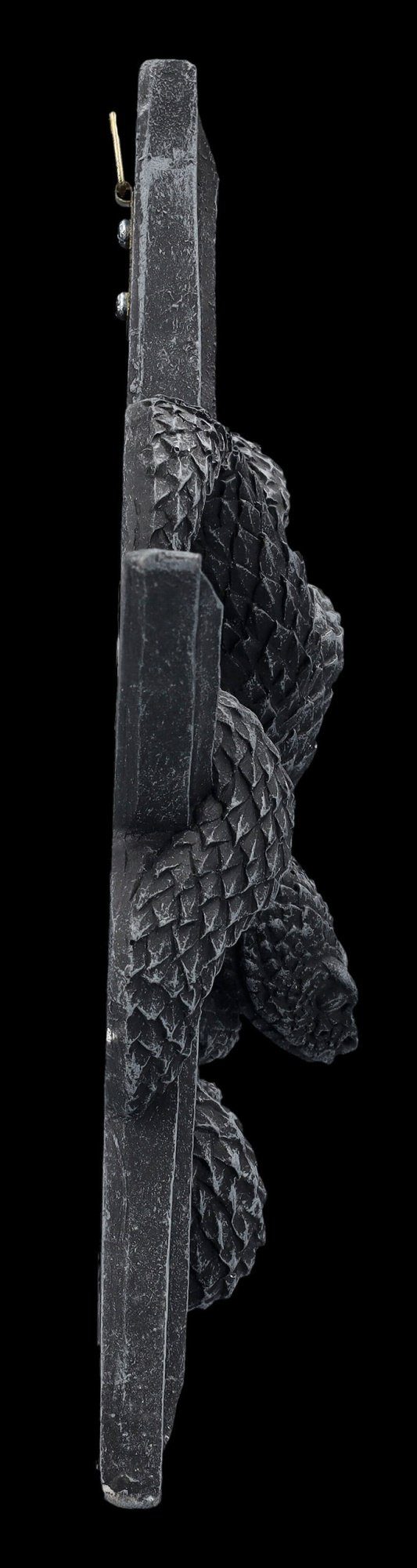 Figuren Shop GmbH Wanddekoobjekt mit Serpents Gothic Wandrelief - Dekoration Worship Schlangen Pentagramm - Fantasy