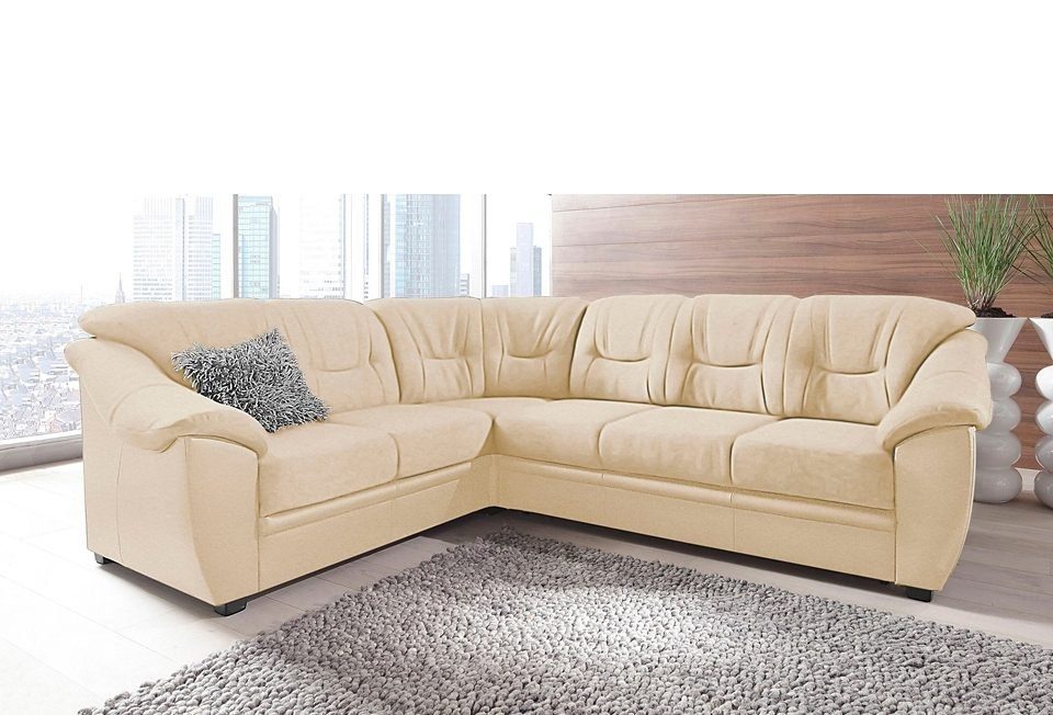 sit&more Ecksofa "Savona L-Form, B: 262 cm" optional Bettfunktion, Federker günstig online kaufen