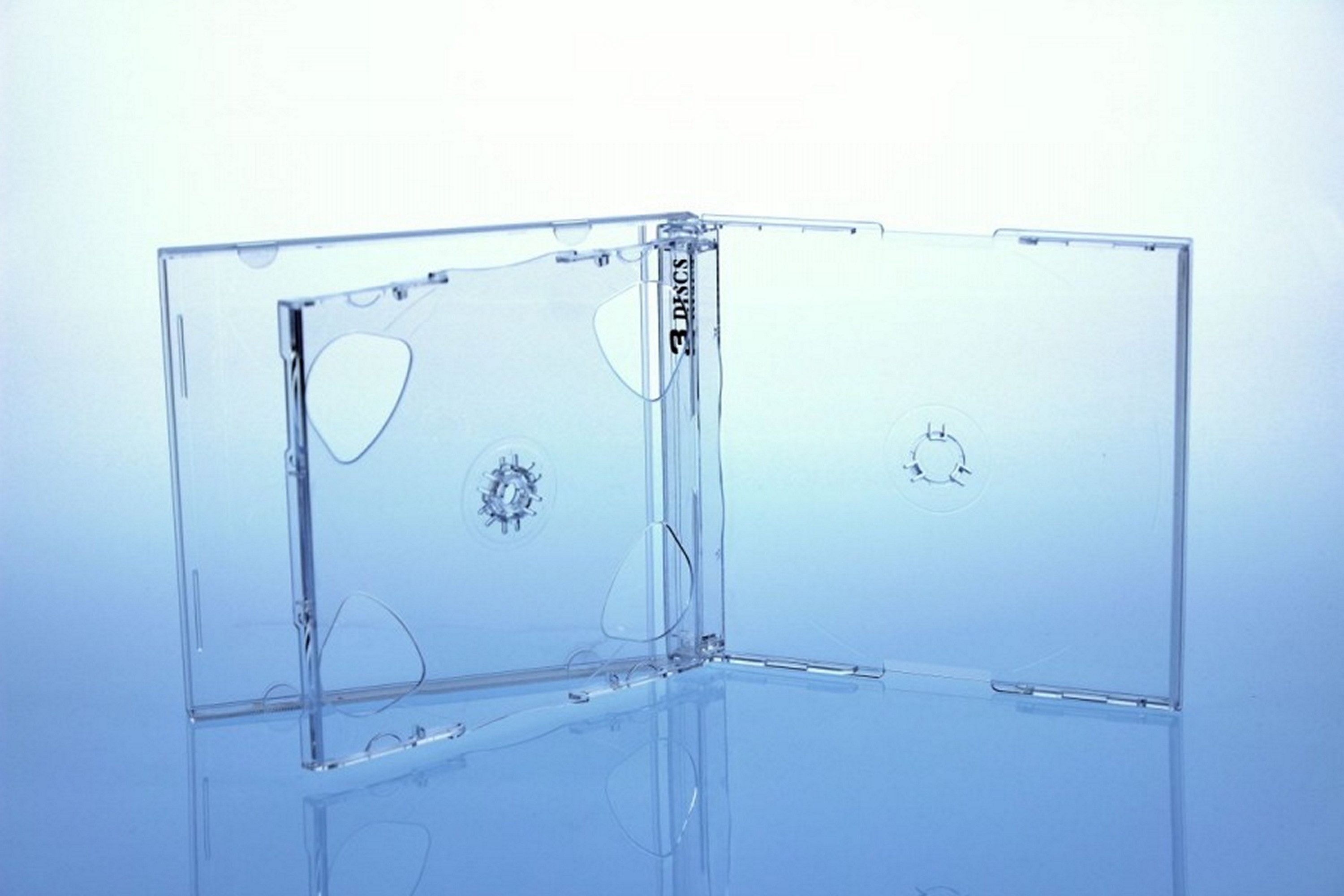 Sauerwald CD-Hülle CD/DVD Jewelcase 3fach 3er / Hüllen für 3 Disc / glasklar/transparent