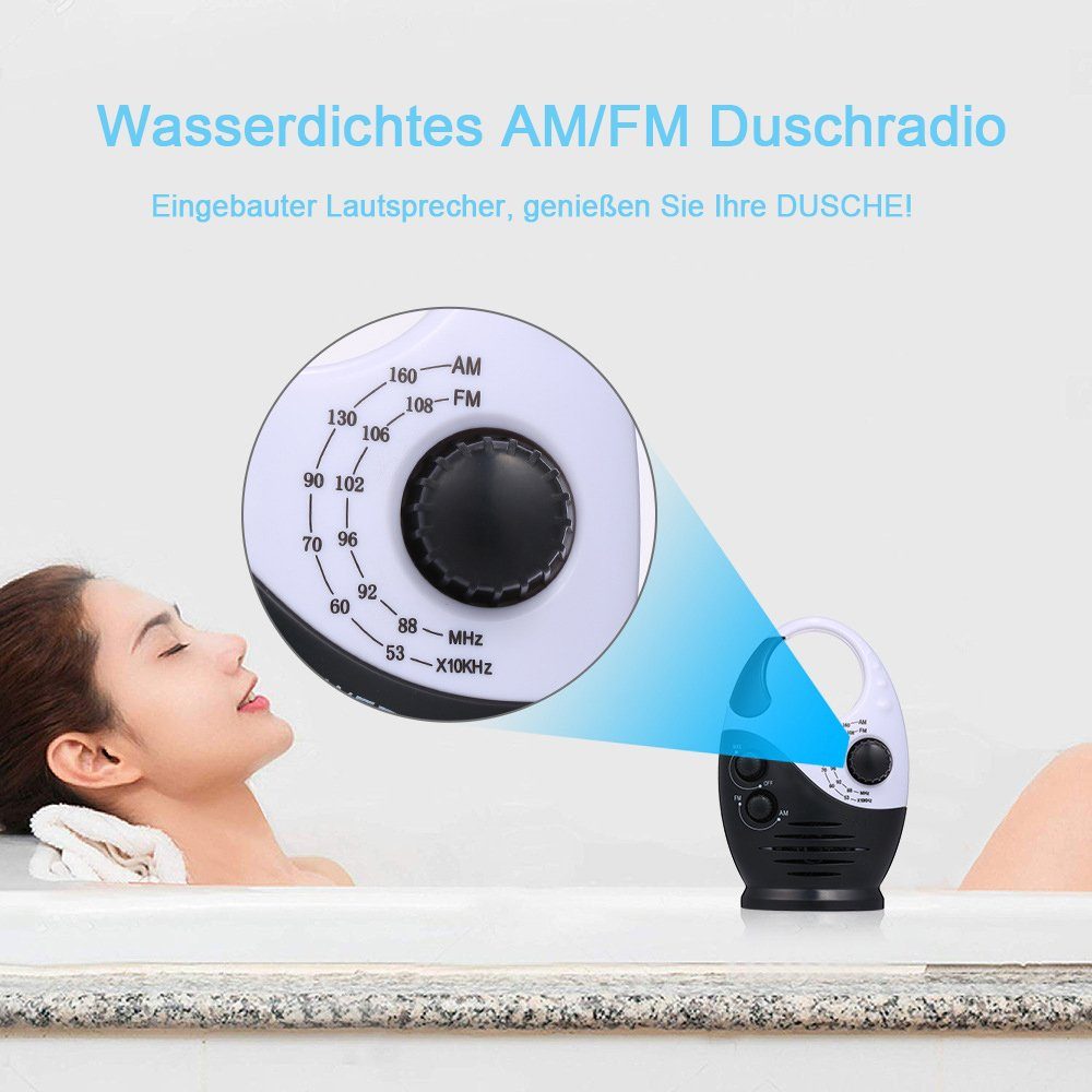Lautstärke Duschradio,mit Radio Jormftte einstellbarer Wasserdichtes