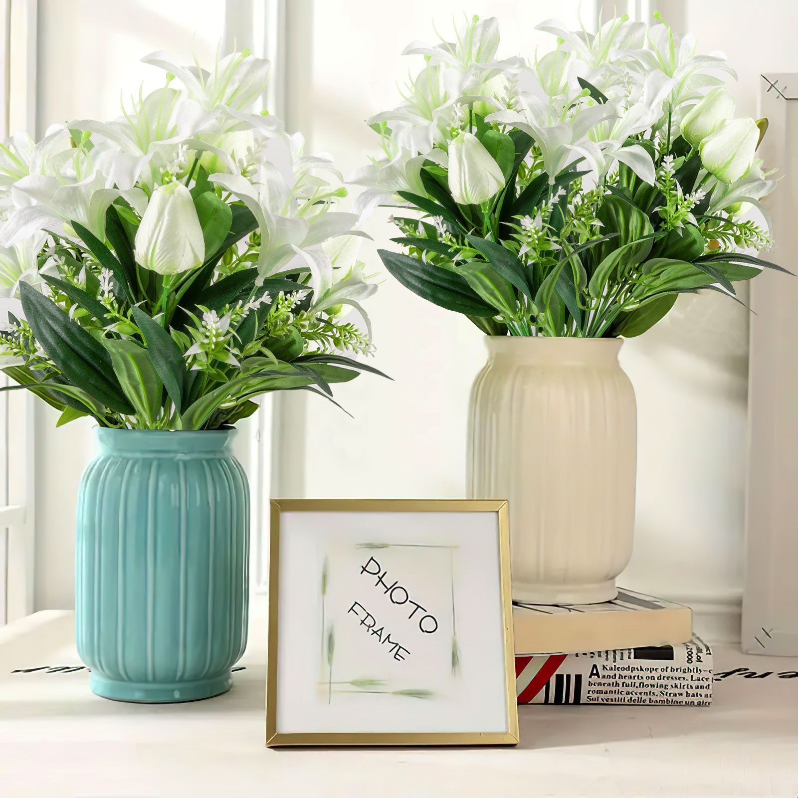 Kunstblumenstrauß Künstliche Dauerblumen Imitation Blumen Artifical Flowers günstig online kaufen