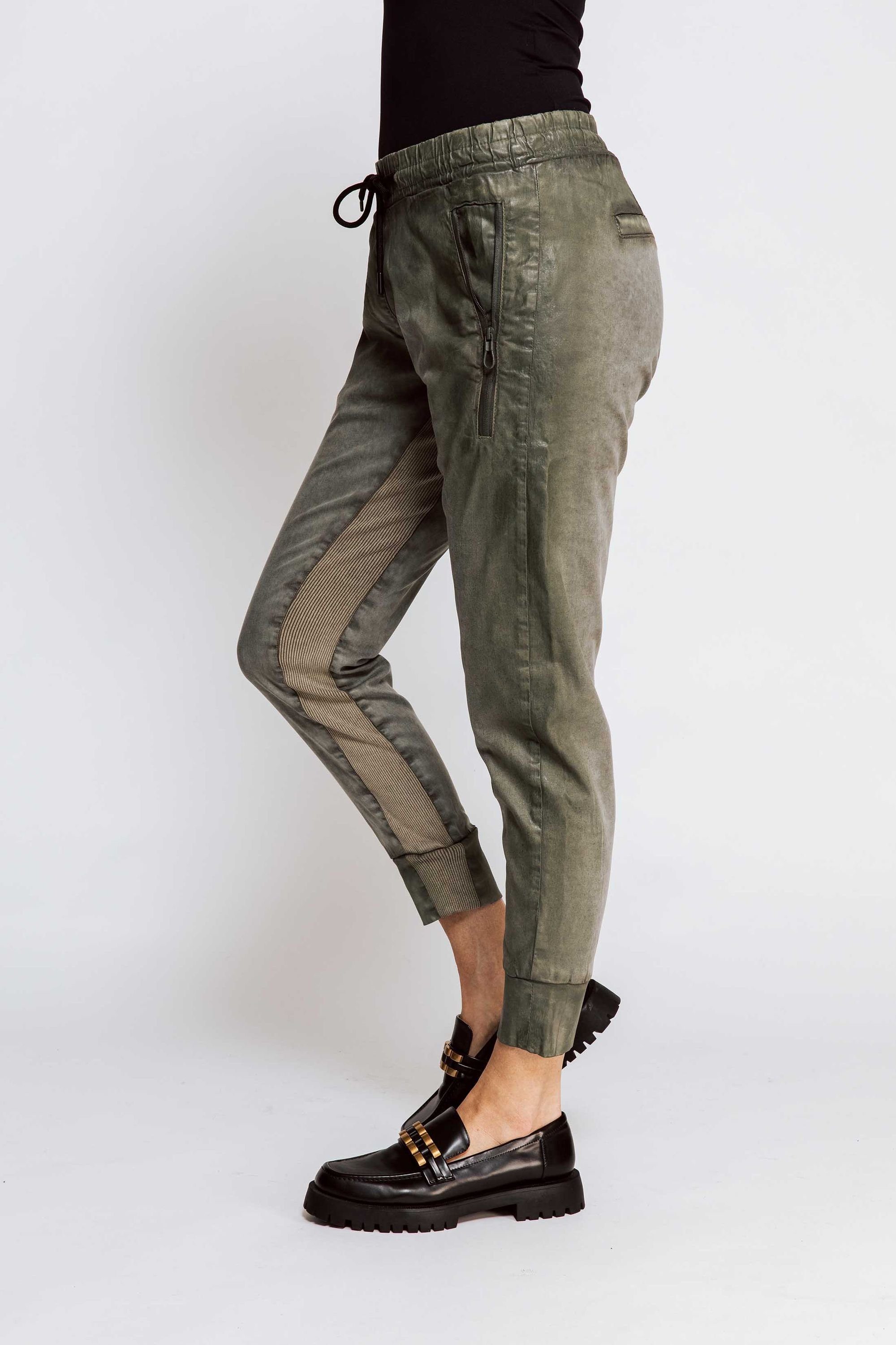 FABIA Green Chinos Pants angenehmer Zhrill Jogger Tragekomfort (0-tlg)