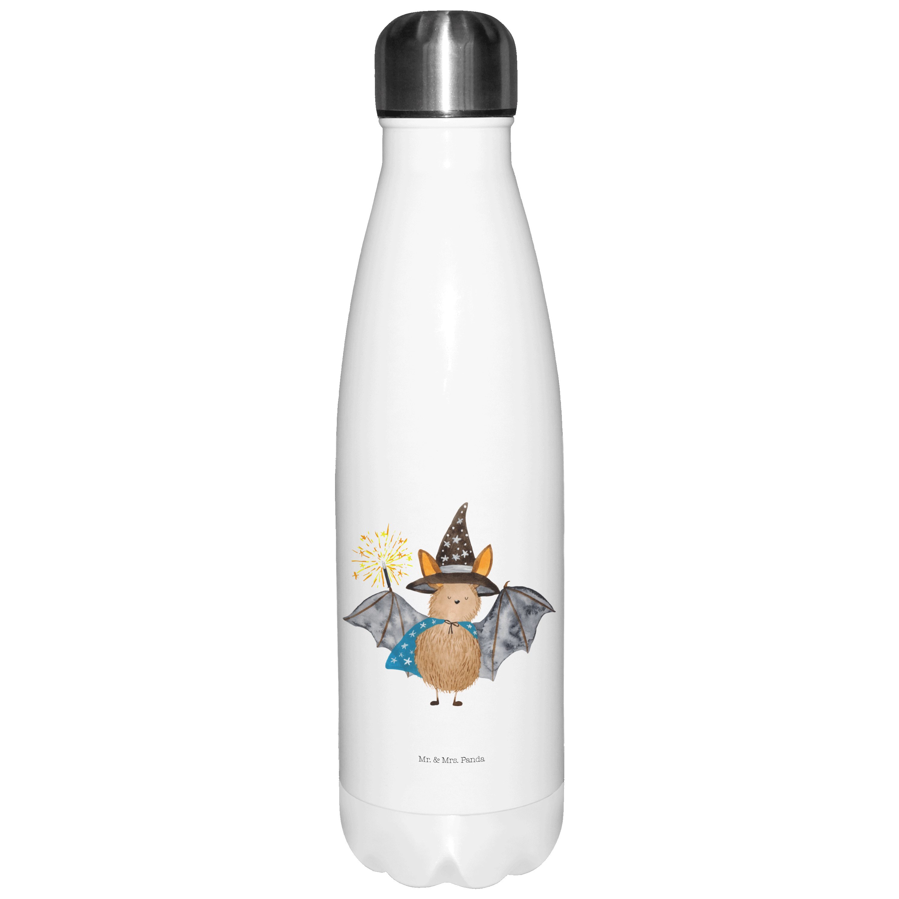 Mr. & Mrs. Panda Thermoflasche »Fledermaus Zauberer Weiß gute Laune