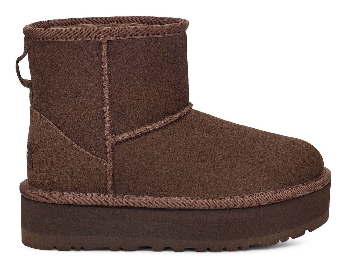 Warmfutter UGG mit PLATFORM Plateaustiefel CLASSIC KIDS' CEDAR MINI BURNT