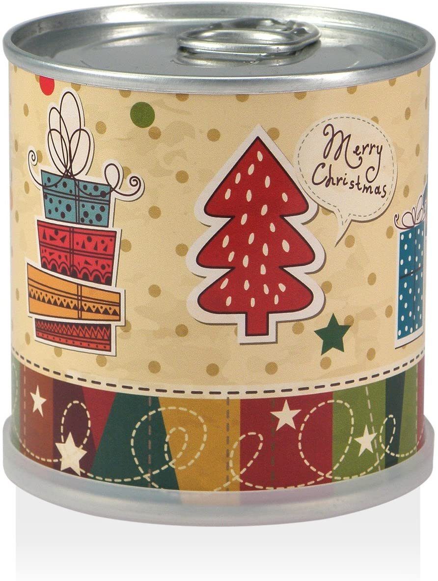 MacFlowers® Anzuchttopf Weihnachtsbaum in der Dose - Merry Christmas nostalgisch