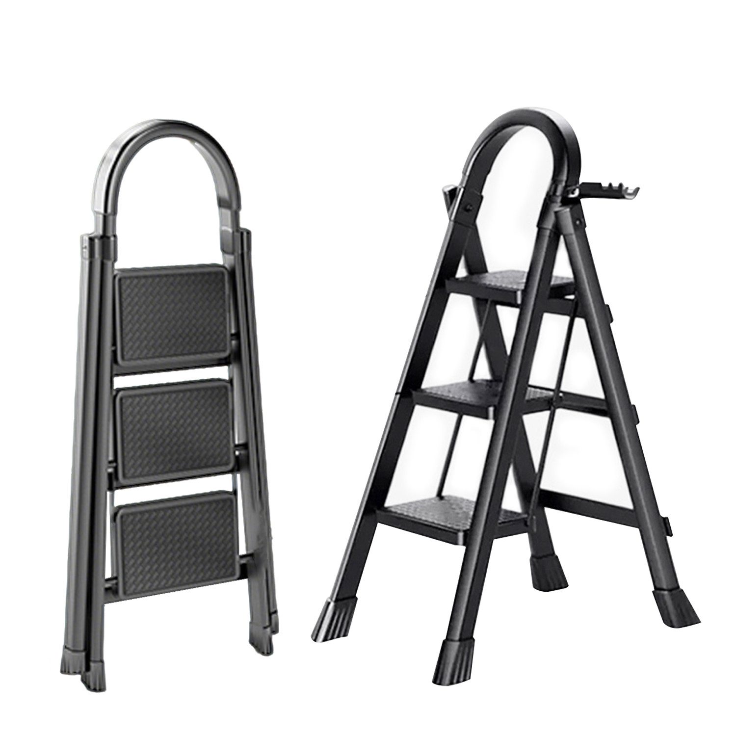 FOXSPORT Stehleiter ARK09, Trittleiter, Haushaltsleiter 3-5 Stufen, Klappleiter, Multifunktionsleiter, Arbeitsleiter klappbar, bis 150 kg, stabil