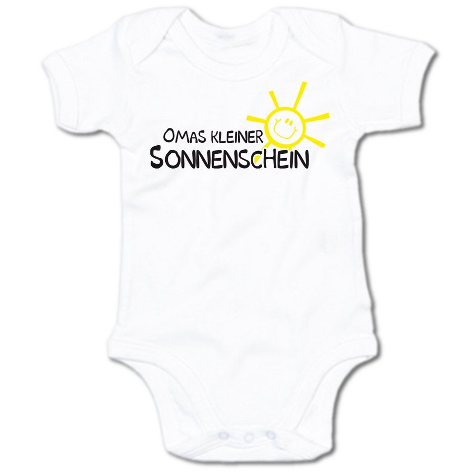 G-graphics Kurzarmbody Baby Body - Omas kleiner Sonnenschein mit Spruch /  Sprüche • Babykleidung • Geschenk zur Geburt / Taufe / Babyshower /  Babyparty • Strampler