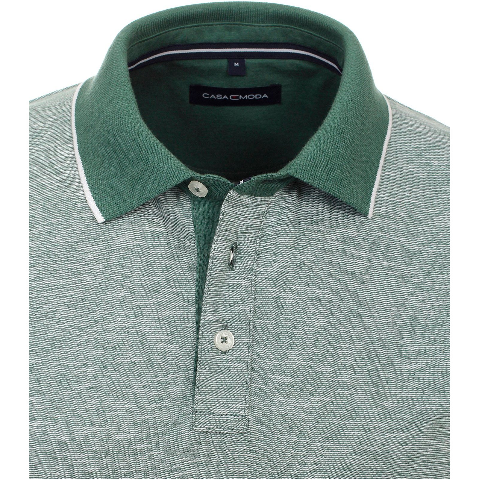 Große CasaModa Melange-Optik Größen grün CASAMODA Poloshirt Poloshirt