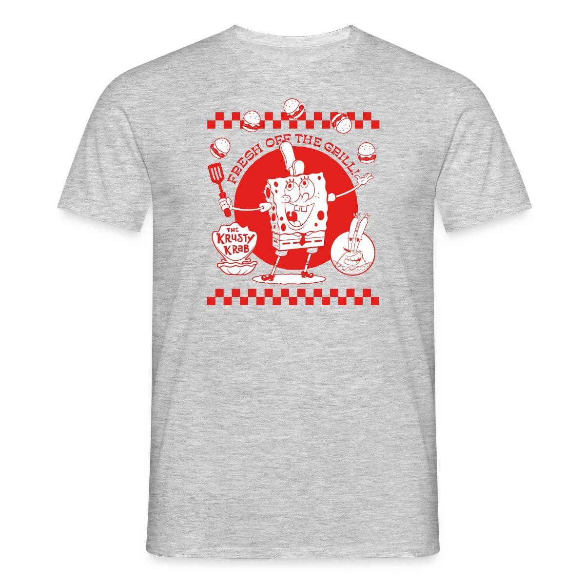 T-Shirt Spongebob Schwammkopf Fresh Off The Grill Männer T-Shirt