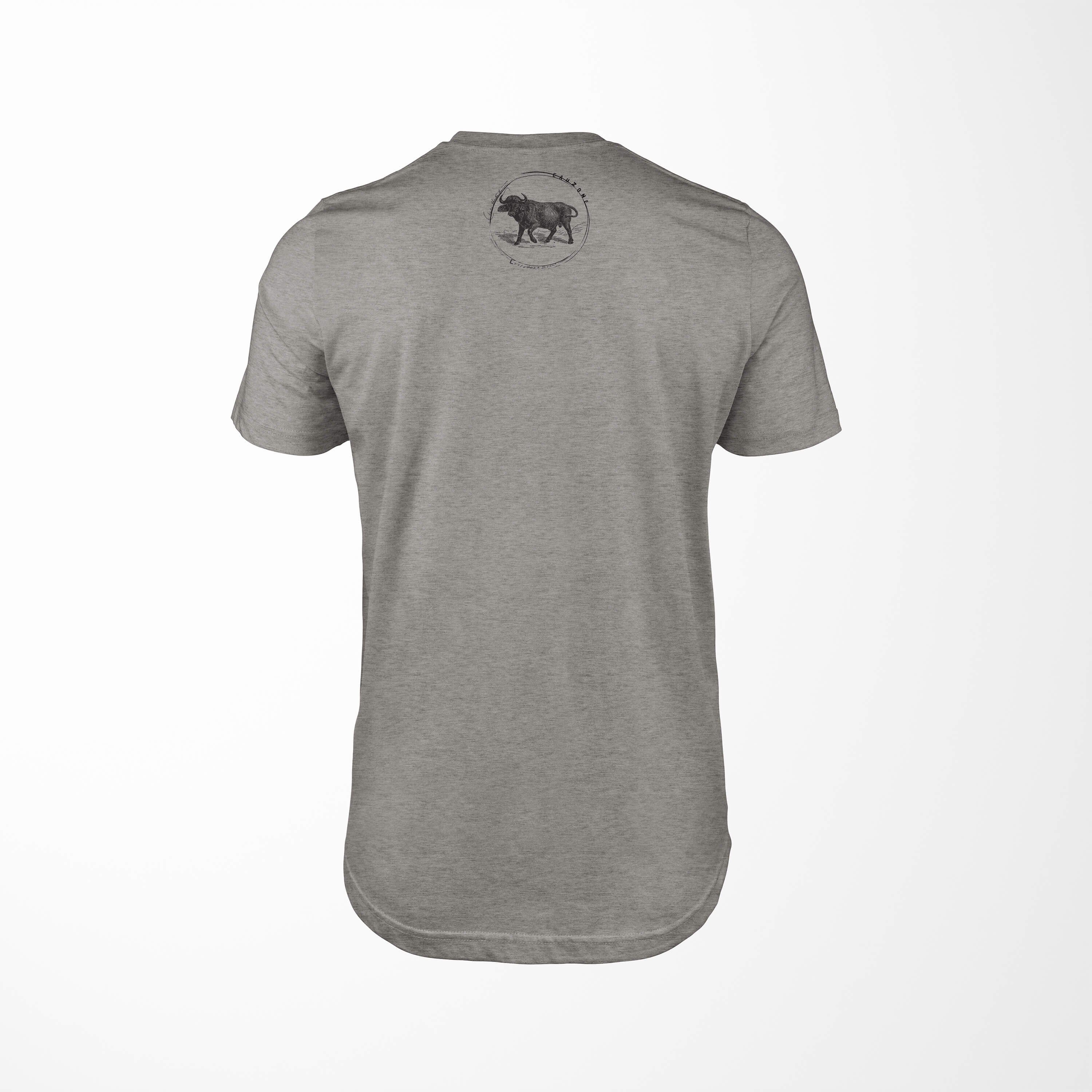 Art Herren T-Shirt T-Shirt Büffel Evolution Ash Sinus