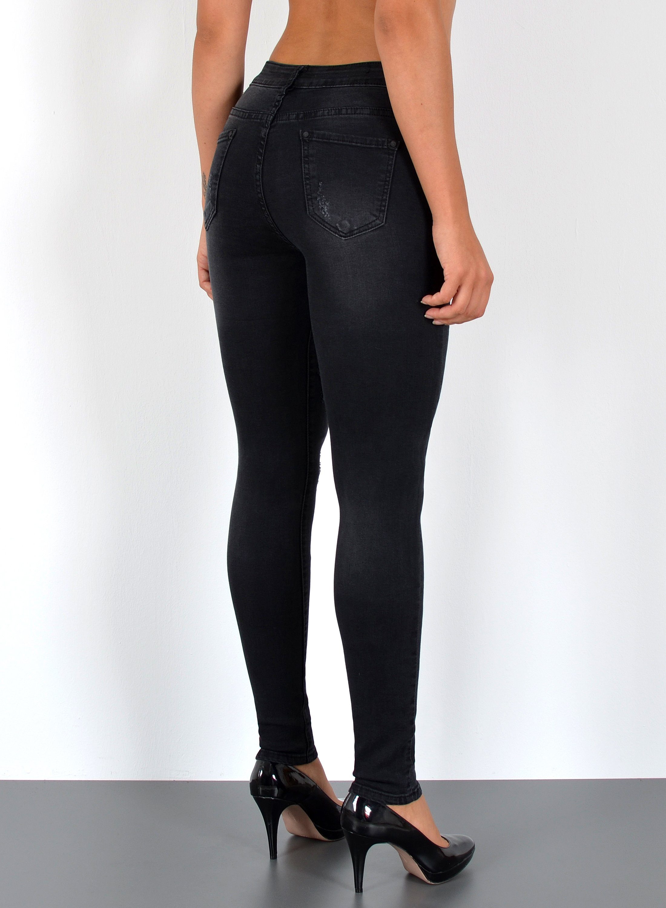 ESRA Skinny-fit-Jeans Damen Jeans Skinny Hose günstig online kaufen