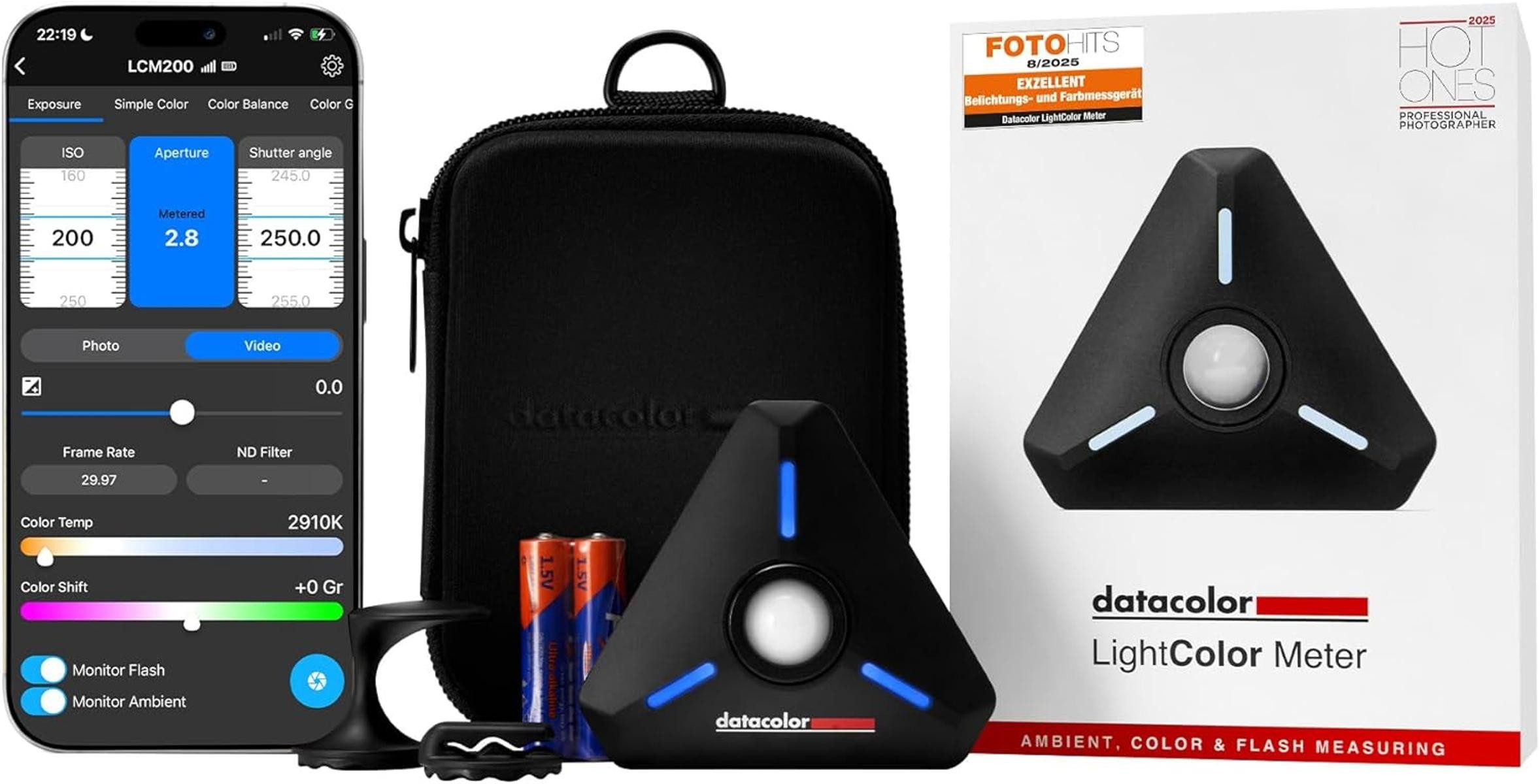 Datacolor Belichtungsmesser Datacolor LightColor Meter Licht- & Farbtemperaturmessgerät Fotografie