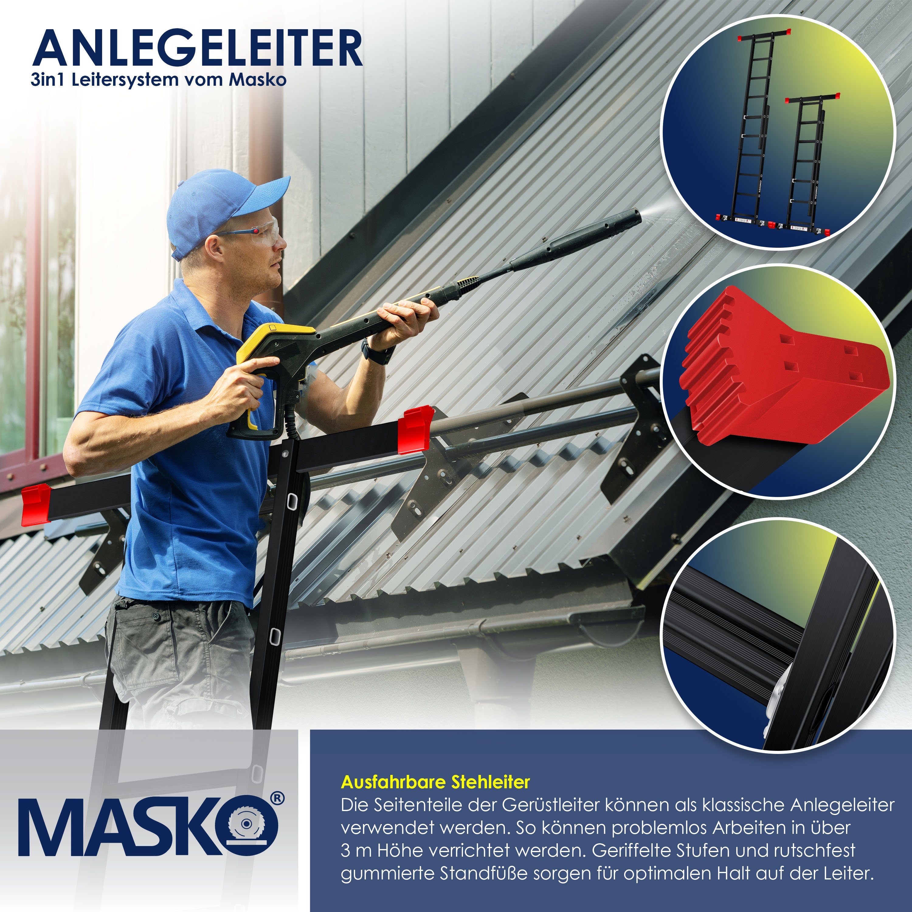 Leiter Baugerüst Alugerüst MASKO Alu Gerüst, Arbeitsgerüst Gerüst