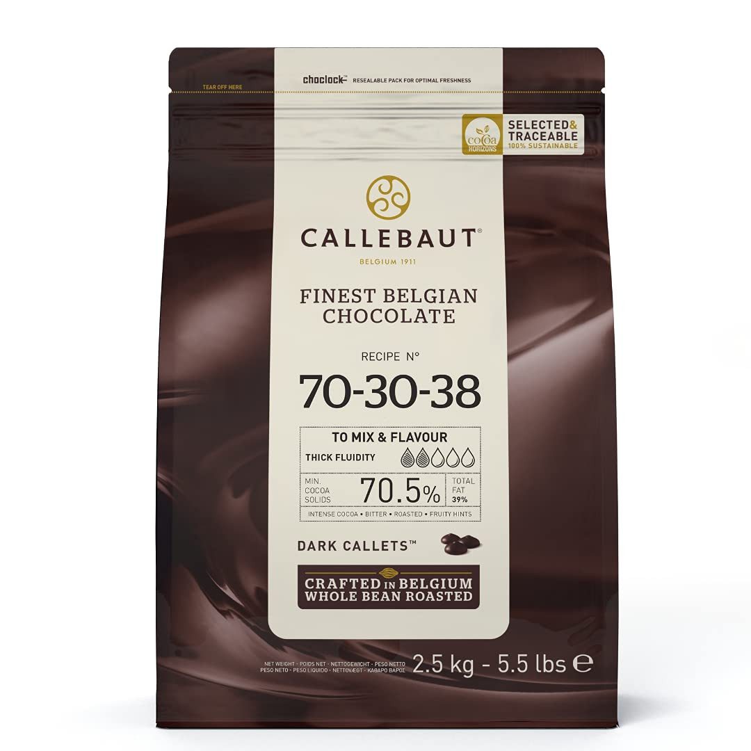 Callebaut Schokolade CALLEBAUT, Rezept No. 70-30-38, Zartbitter Schokoladenkuvertüre, 2500 g