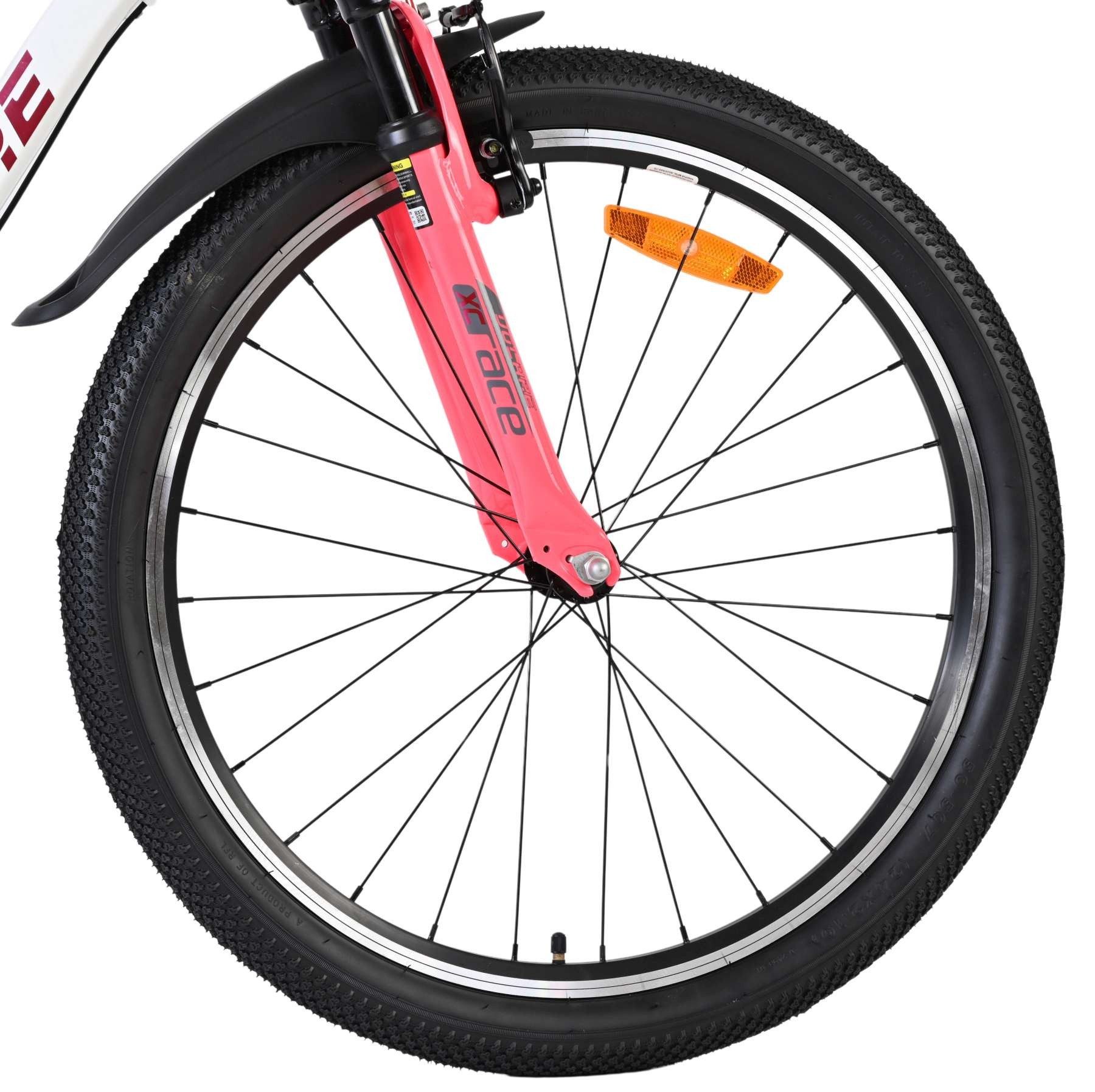 Volare Kinderfahrrad XC Race Kinderfahrrad - 24 Zoll - Nexus 3 - Weiß/Pink, 7–75,2 kg