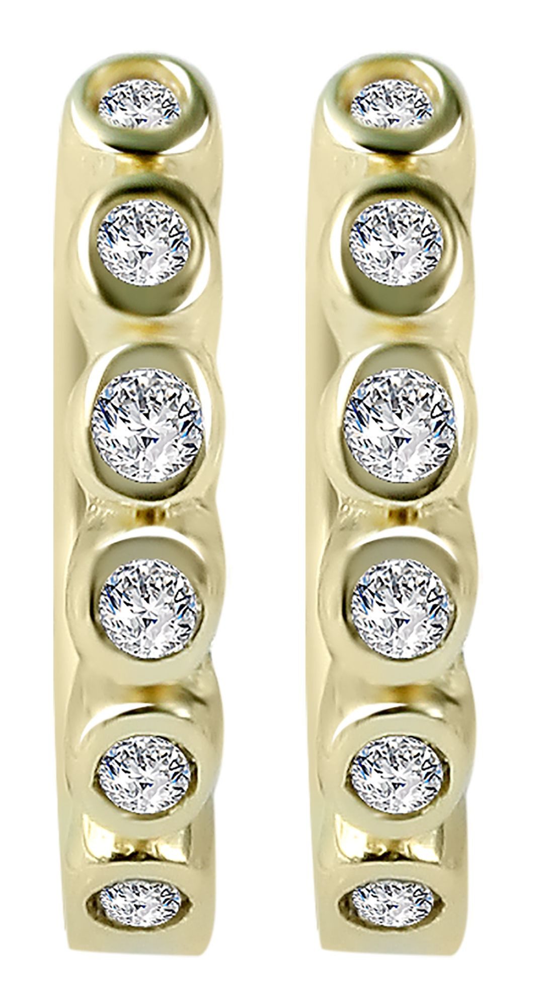 Klappcreolen Ohrringe – Klappcreole aus 333 Gold mit Zirkonia