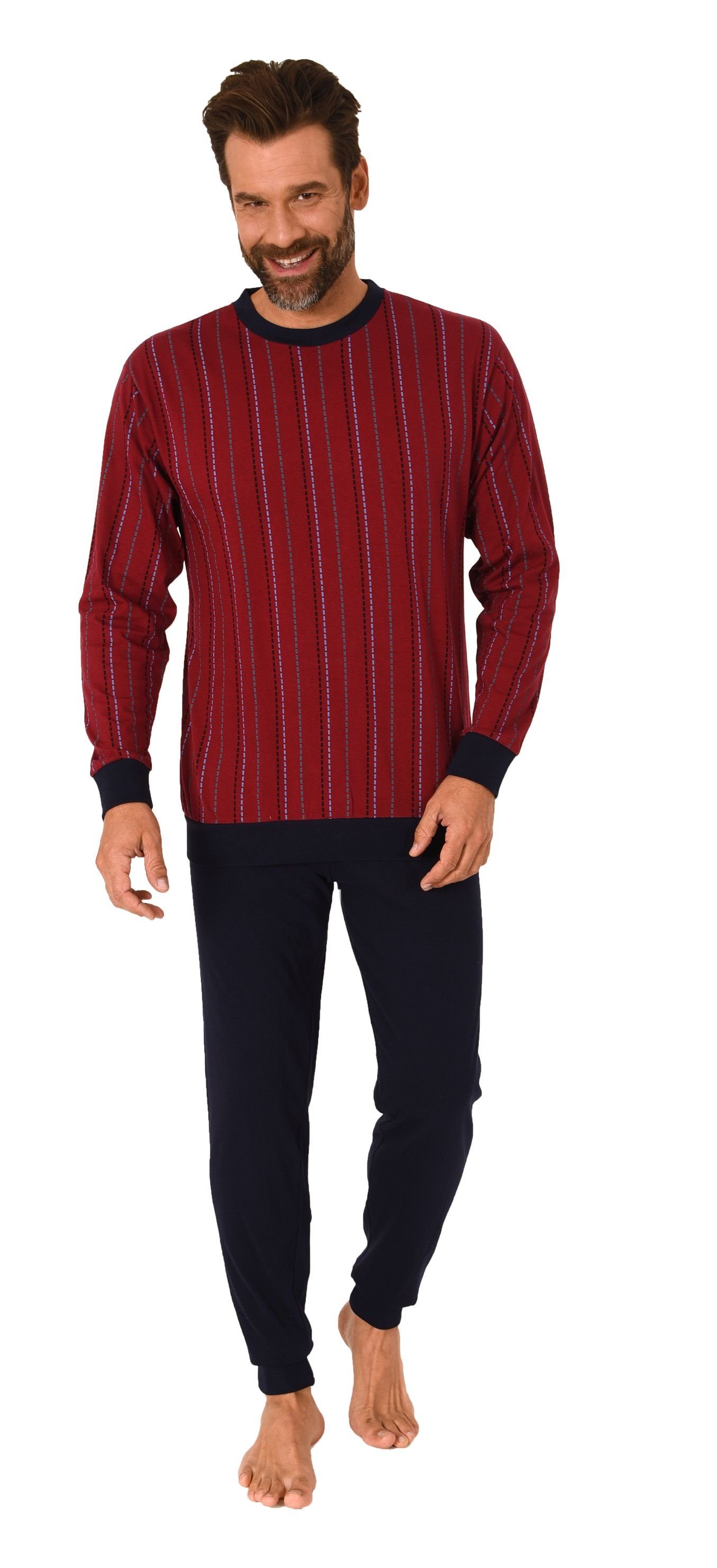 Normann Pyjama Herren langarm Schlafanzug mit günstig online kaufen