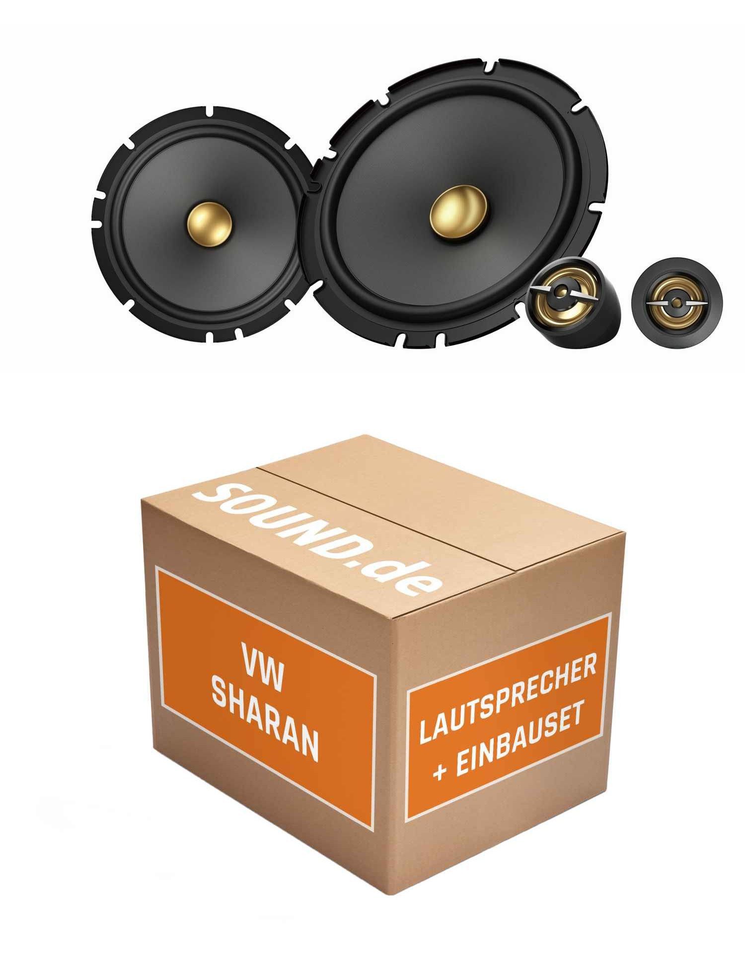 JUST SOUND best choice for caraudio Lautsprecher Einbaupaket vorne Pioneer TS-A1601C für VW Sharan I Auto-Lautsprecher (80 W)