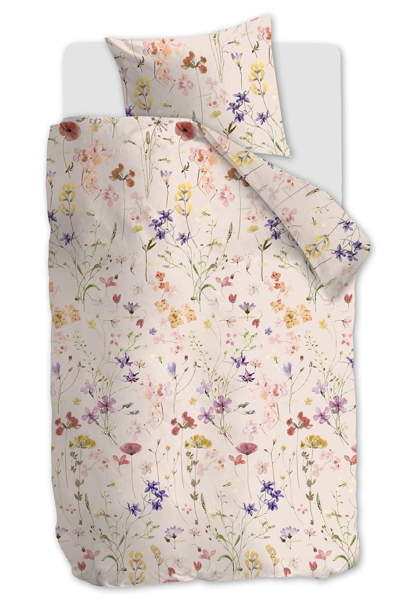 Beddinghouse Bettwäsche Bettwäsche Flowerlove Sand 135x200 natur, Baumwolle, 2 teilig, bettwäsche 135x200 baumwolle reißverschluss warm baumwolle bettwäsche